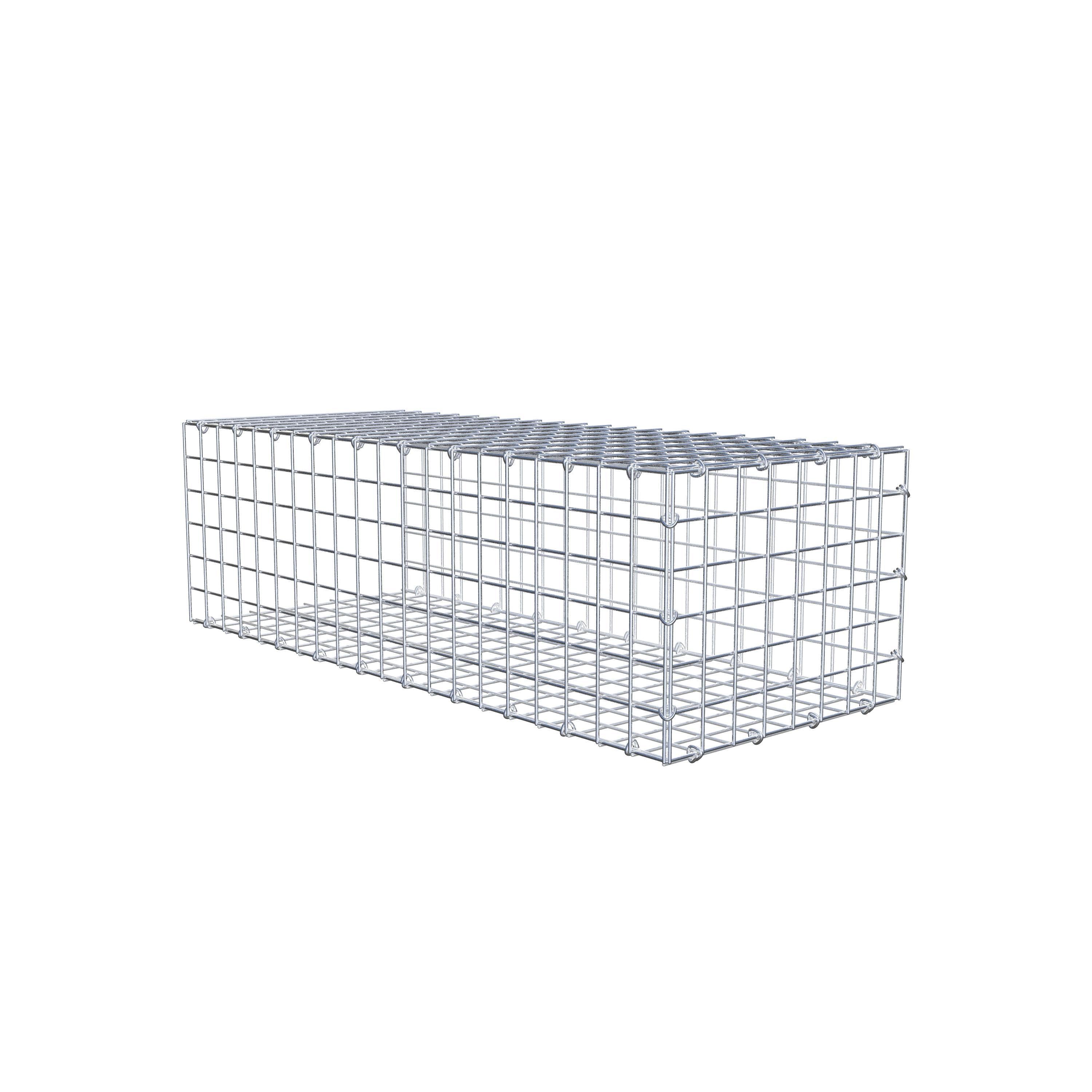 Typ 2 påbyggnadsgabion 100 cm x 30 cm x 40 cm (L x H x D), maskstorlek 5 cm x 5 cm, C-ring