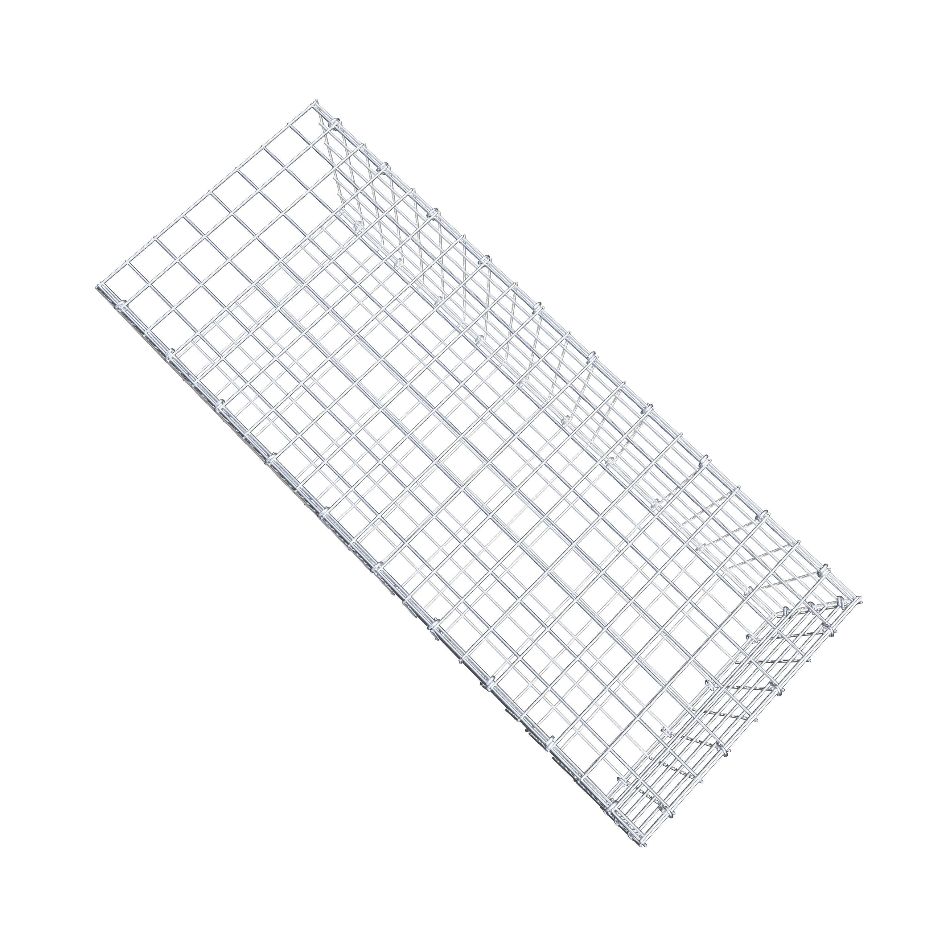 Typ 2 påbyggnadsgabion 100 cm x 30 cm x 40 cm (L x H x D), maskstorlek 5 cm x 5 cm, C-ring