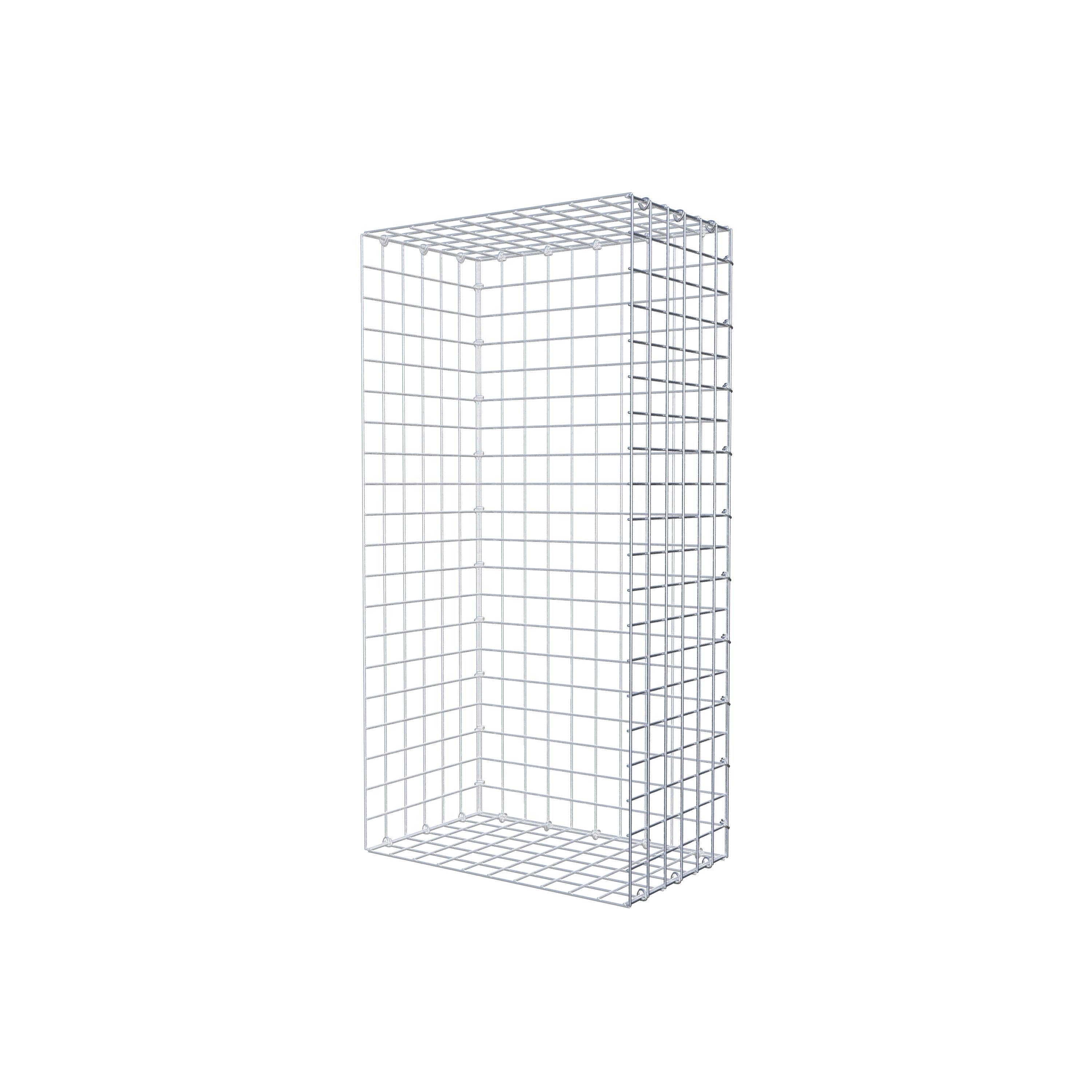 Bevestigbare schanskorf type 2 100 cm x 30 cm x 50 cm (L x H x D), maaswijdte 5 cm x 5 cm, C-ring