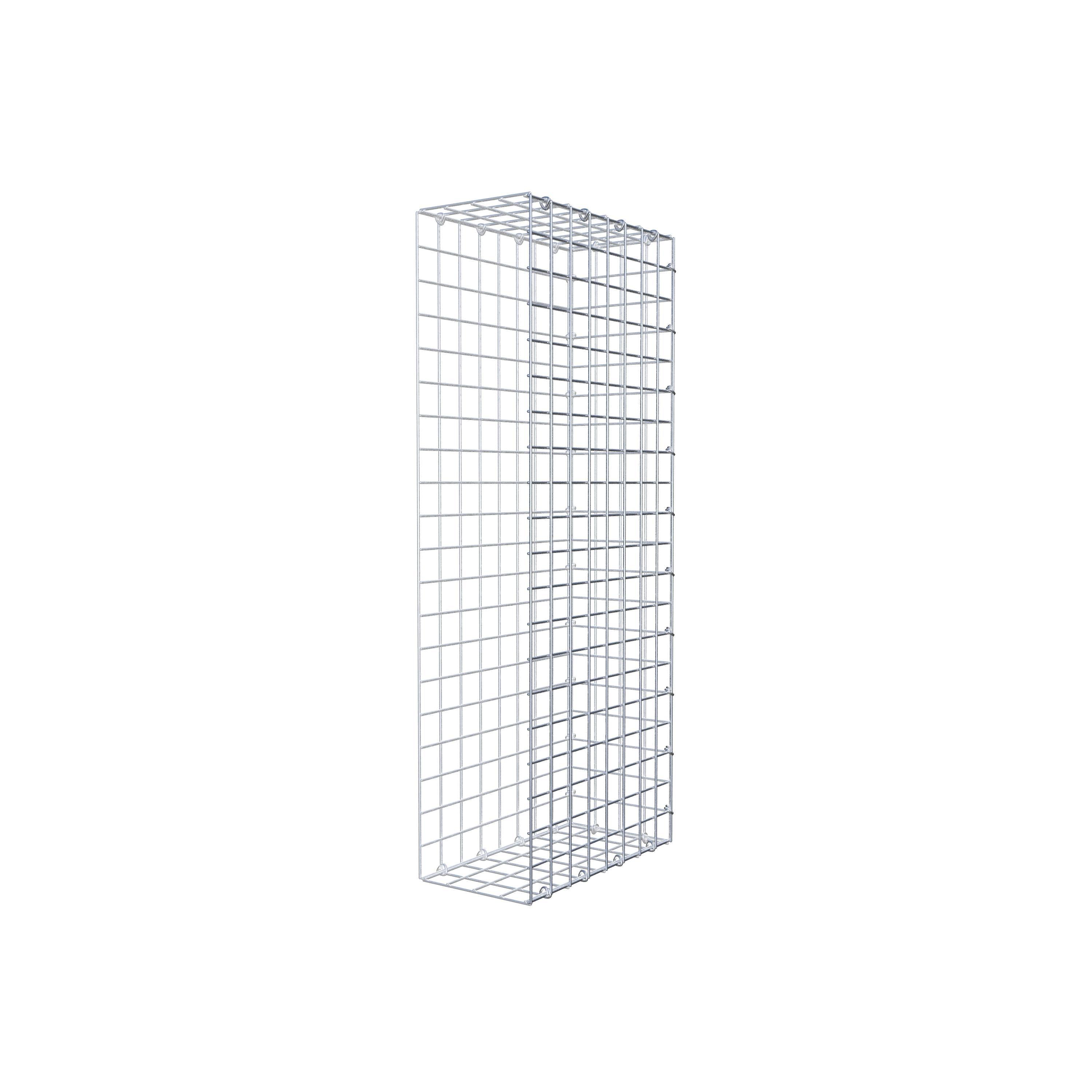 Type 2 oplegkorf 100 cm x 40 cm x 20 cm (L x H x D), maaswijdte 5 cm x 5 cm, C-ring