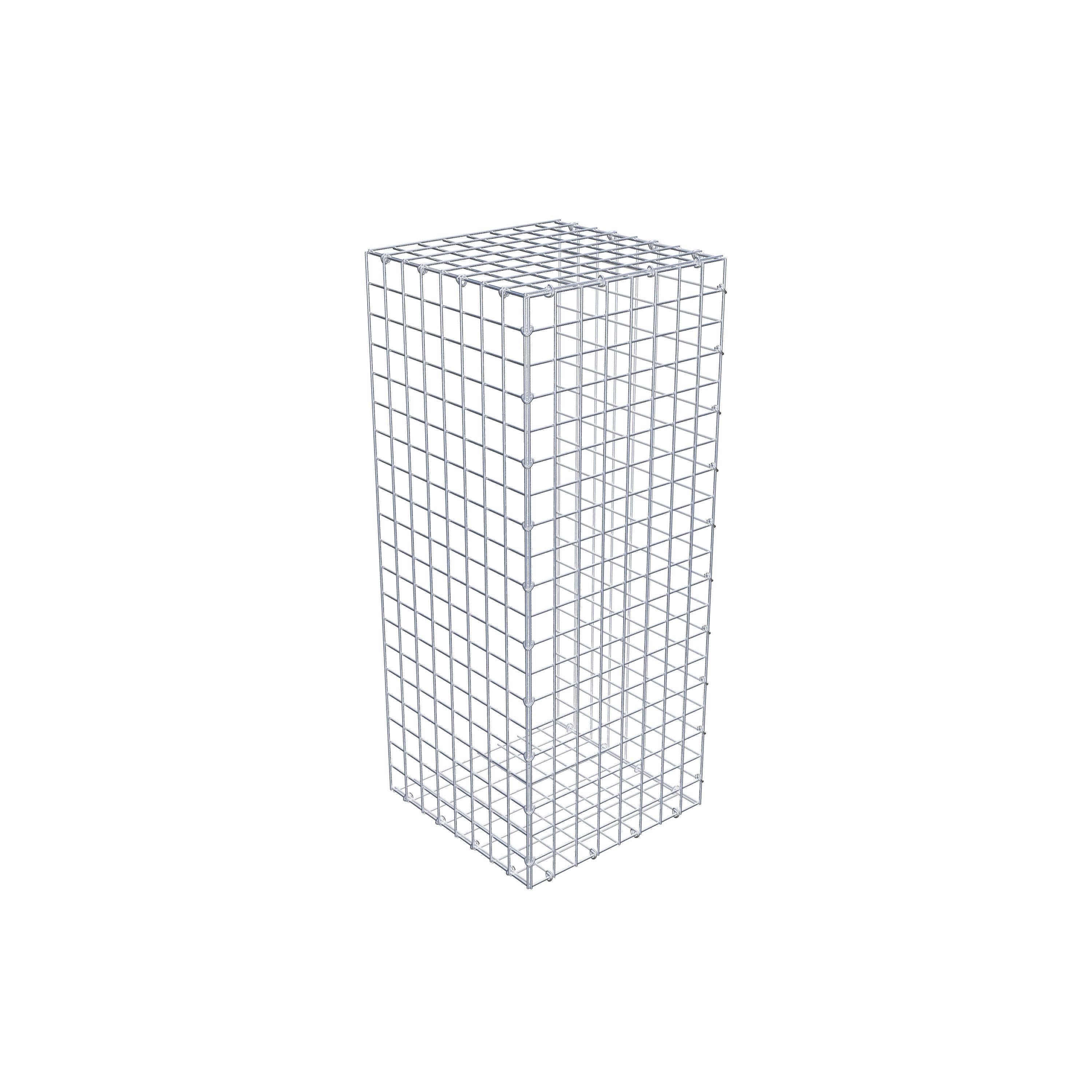 Typ 2 påbyggnadsgabion 100 cm x 40 cm x 40 cm (L x H x D), maskstorlek 5 cm x 5 cm, C-ring