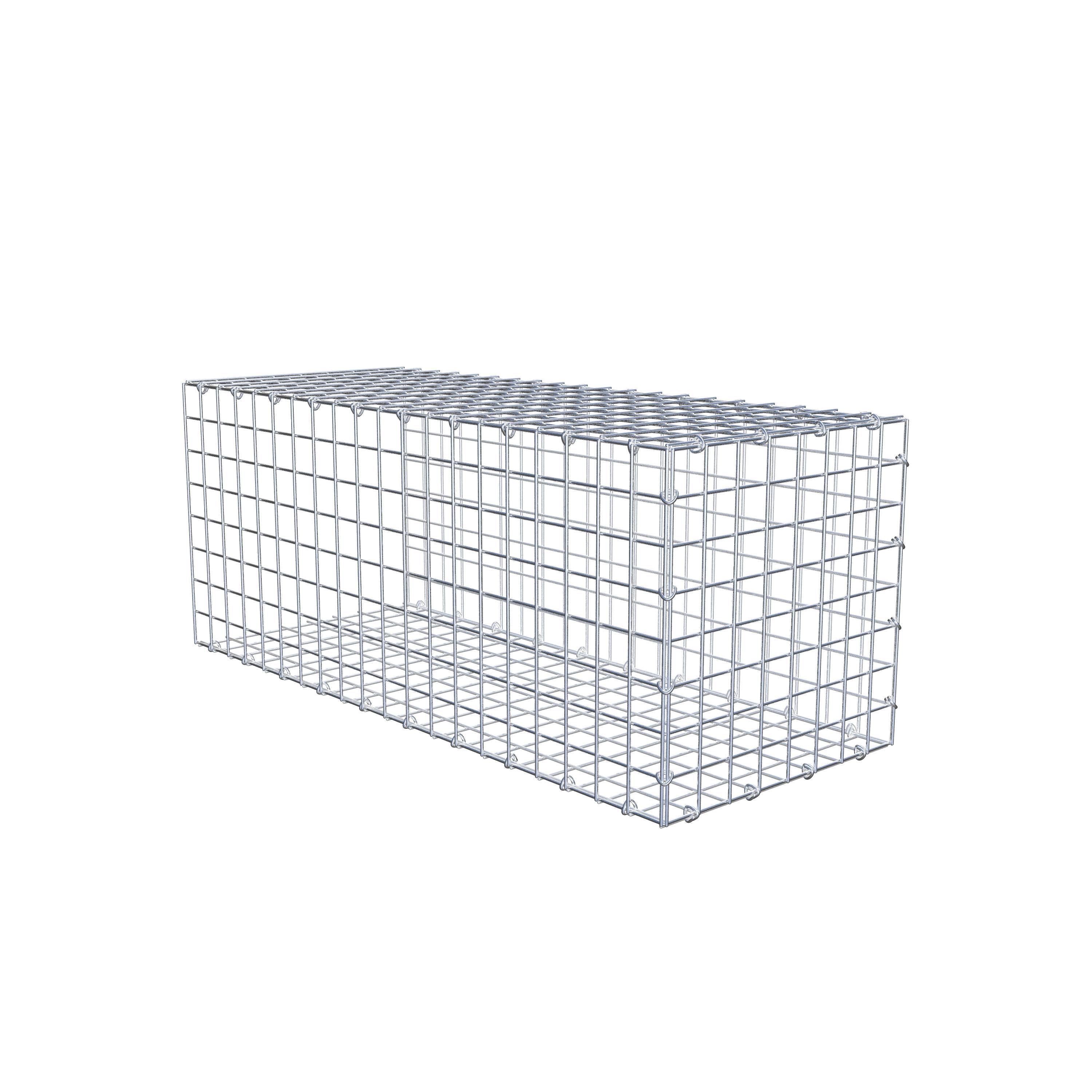 Typ 2 påbyggnadsgabion 100 cm x 40 cm x 40 cm (L x H x D), maskstorlek 5 cm x 5 cm, C-ring