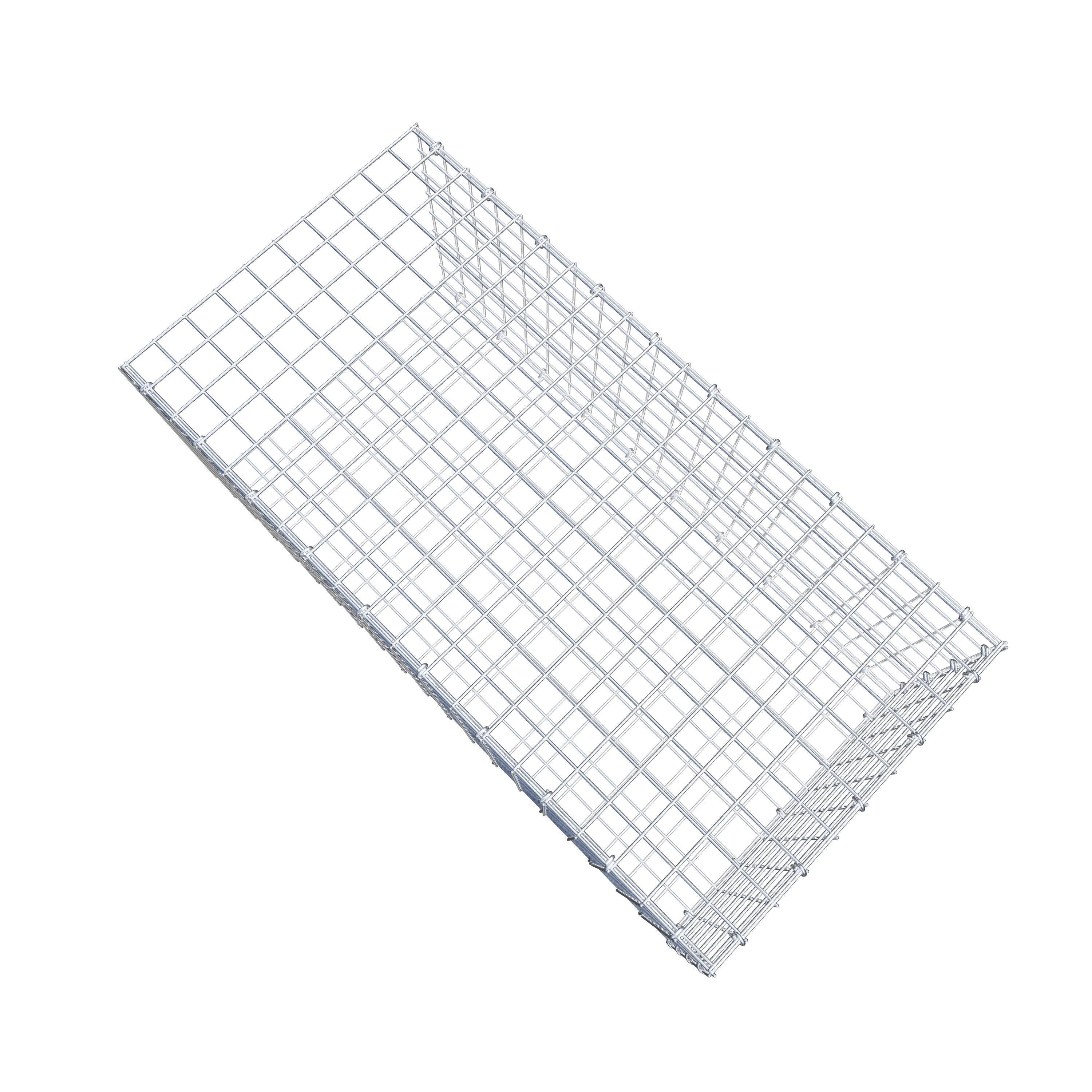 Mounted gabion type 2 100 cm x 40 cm x 50 cm (L x H x D), mesh size 5 cm x 5 cm, C-ring