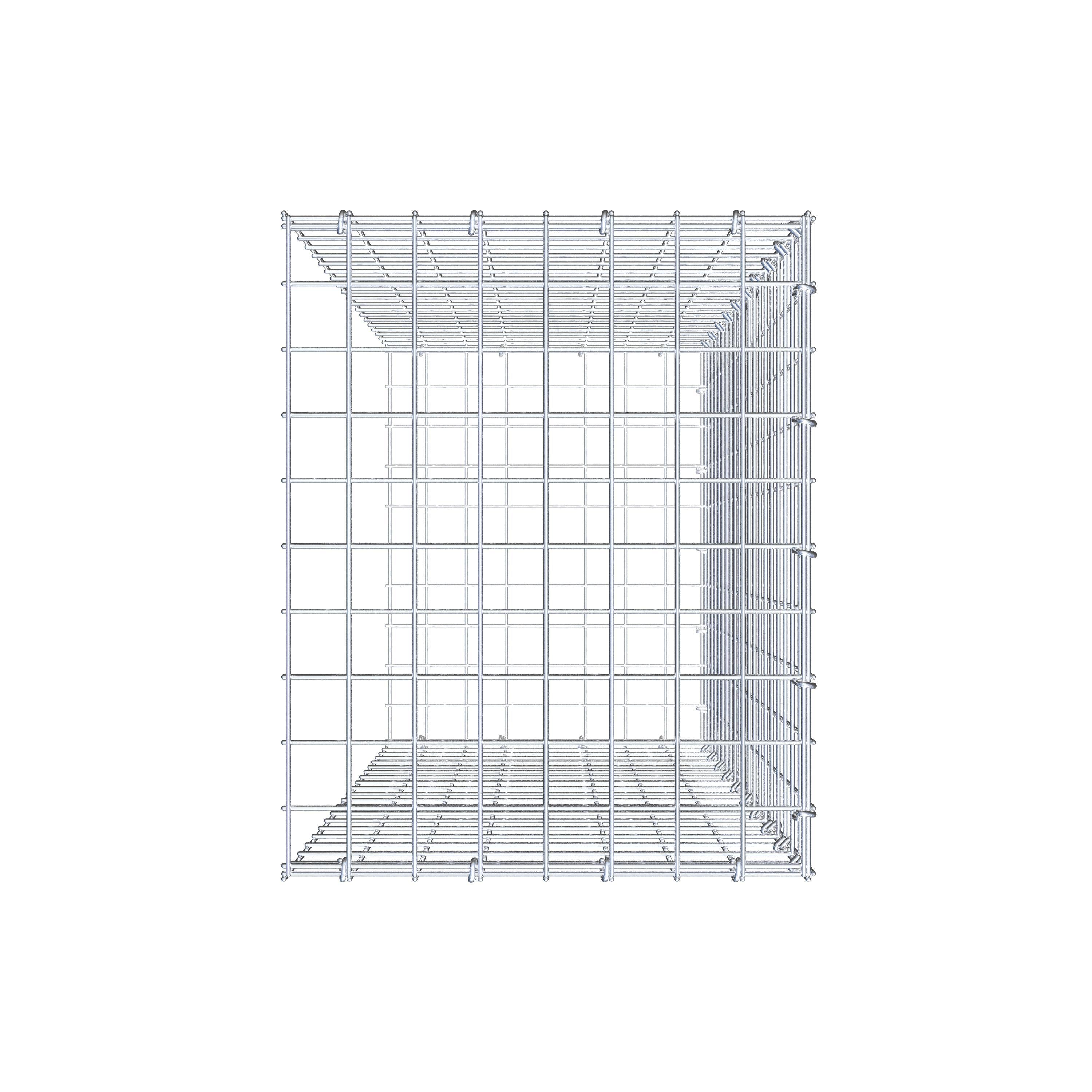 Mounted gabion type 2 100 cm x 40 cm x 50 cm (L x H x D), mesh size 5 cm x 5 cm, C-ring