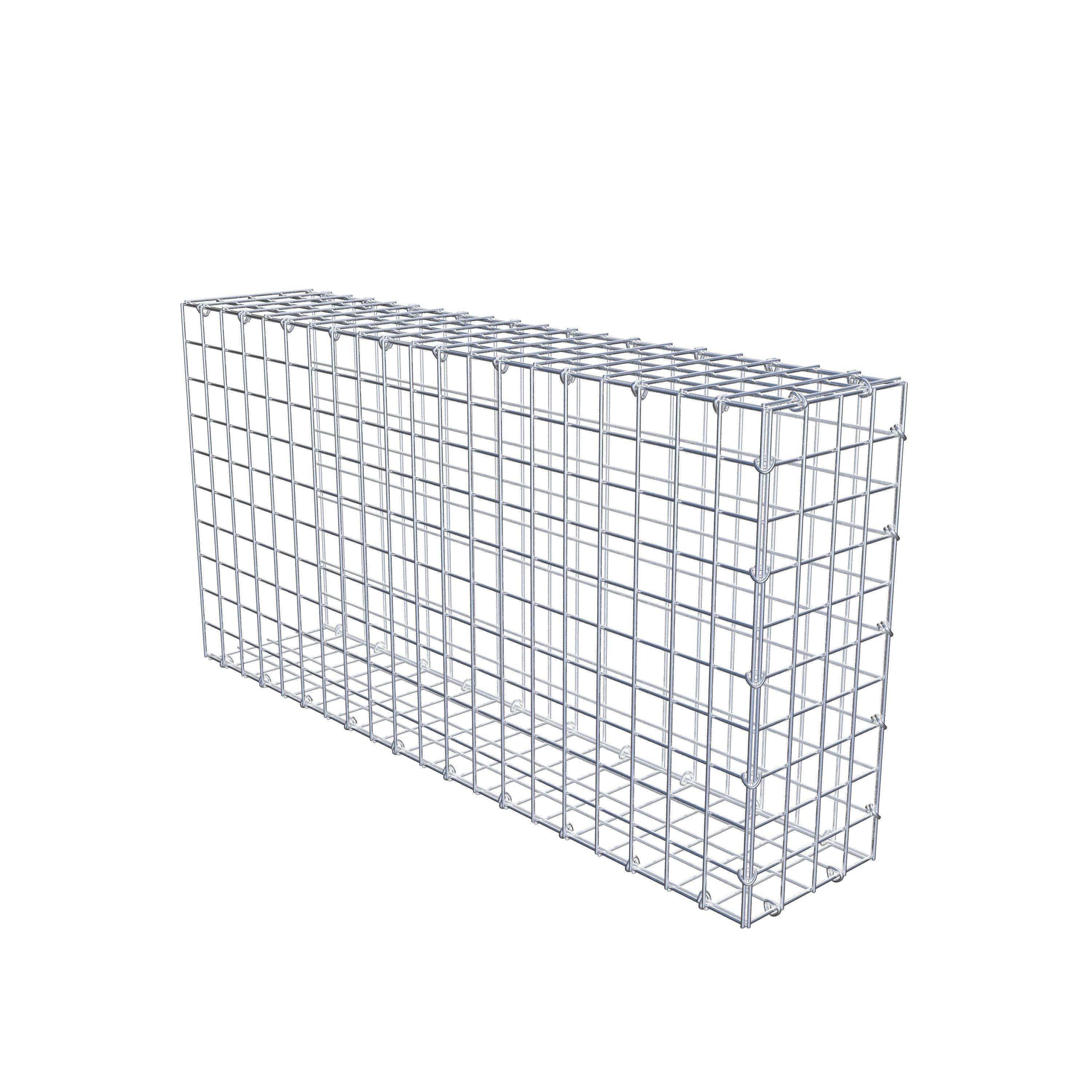 Typ 2 påbyggnadsgabion 100 cm x 50 cm x 20 cm (L x H x D), maskstorlek 5 cm x 5 cm, C-ring