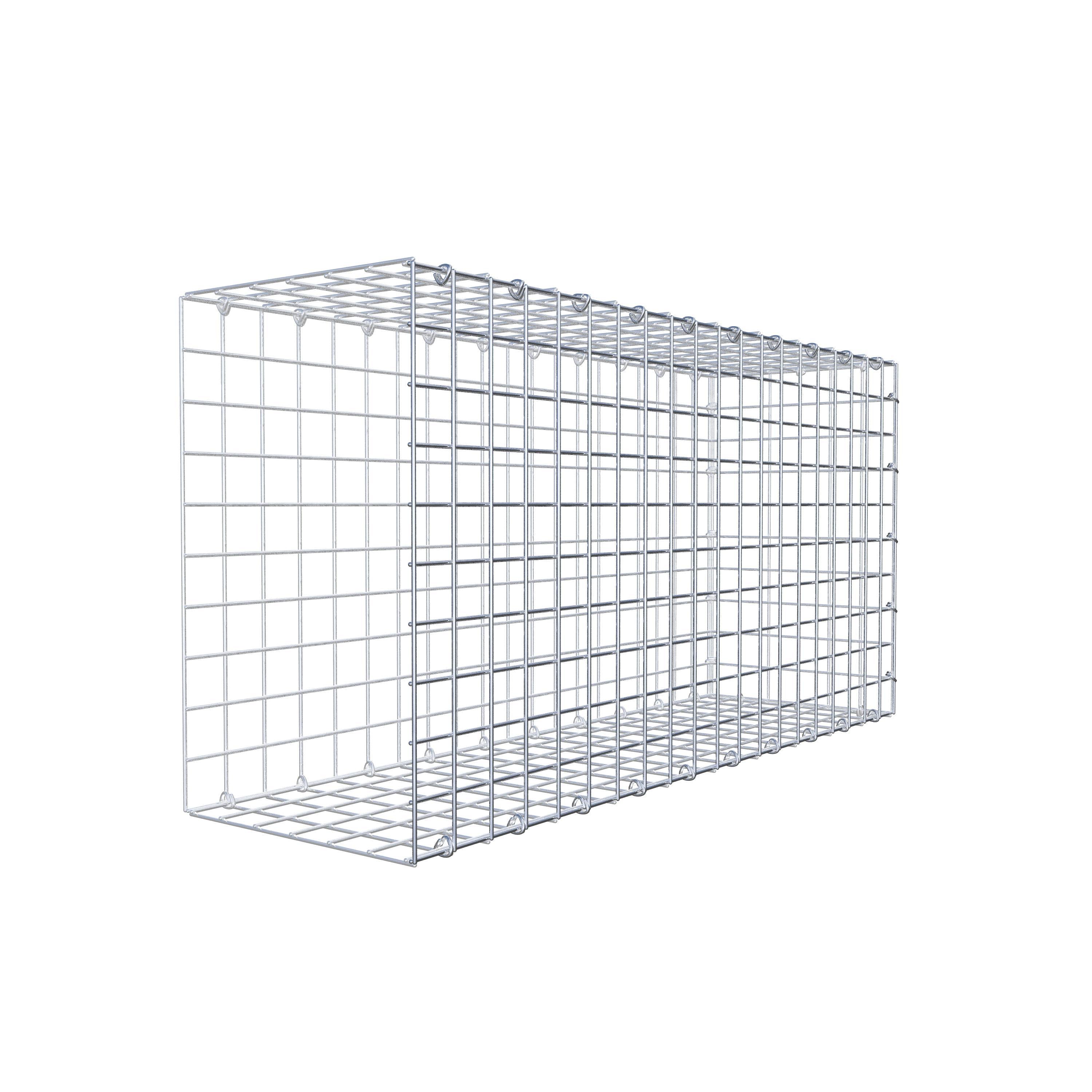 Fästbar gabion typ 2 100 cm x 50 cm x 30 cm (L x H x D), maskstorlek 5 cm x 5 cm, C-ring