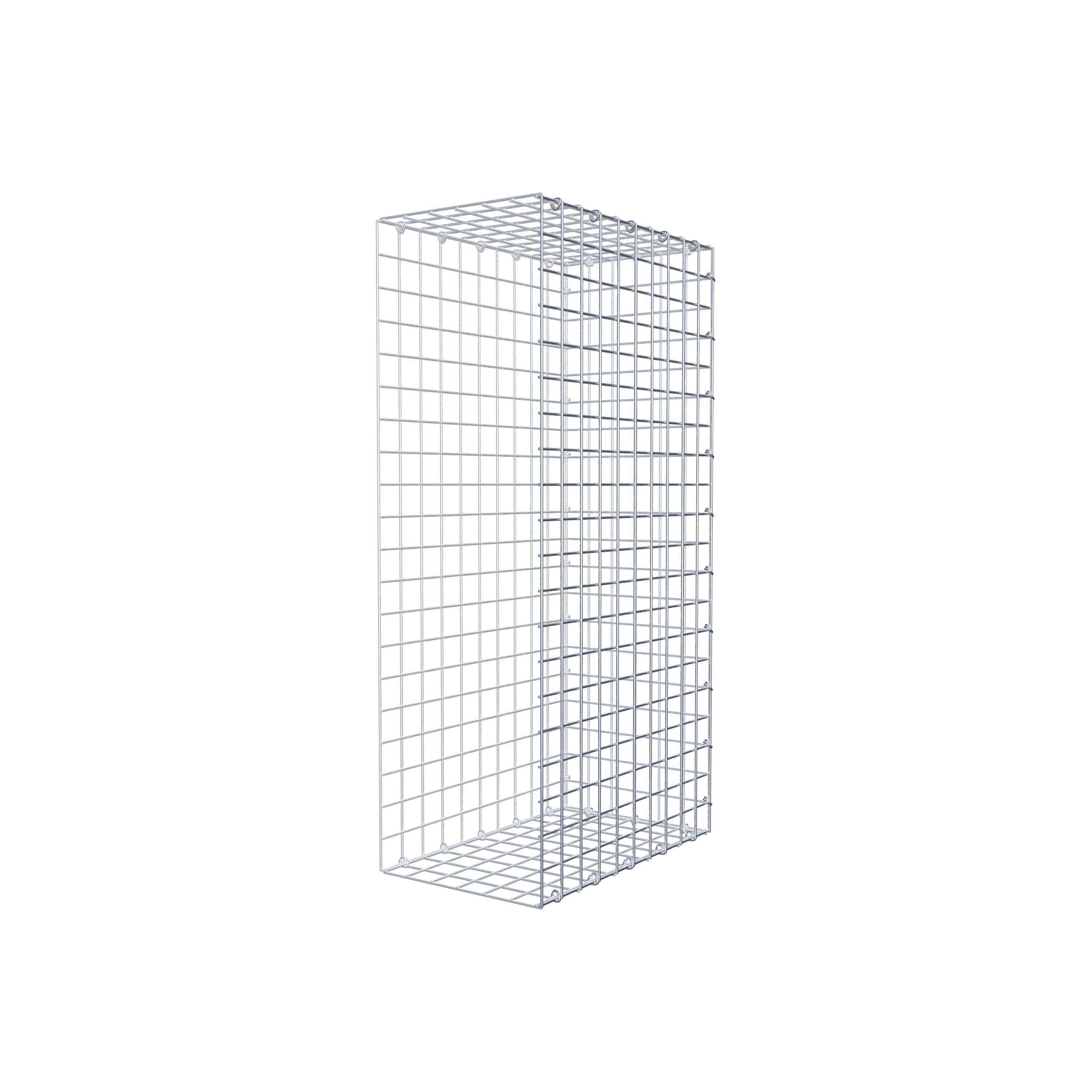 Fästbar gabion typ 2 100 cm x 50 cm x 30 cm (L x H x D), maskstorlek 5 cm x 5 cm, C-ring