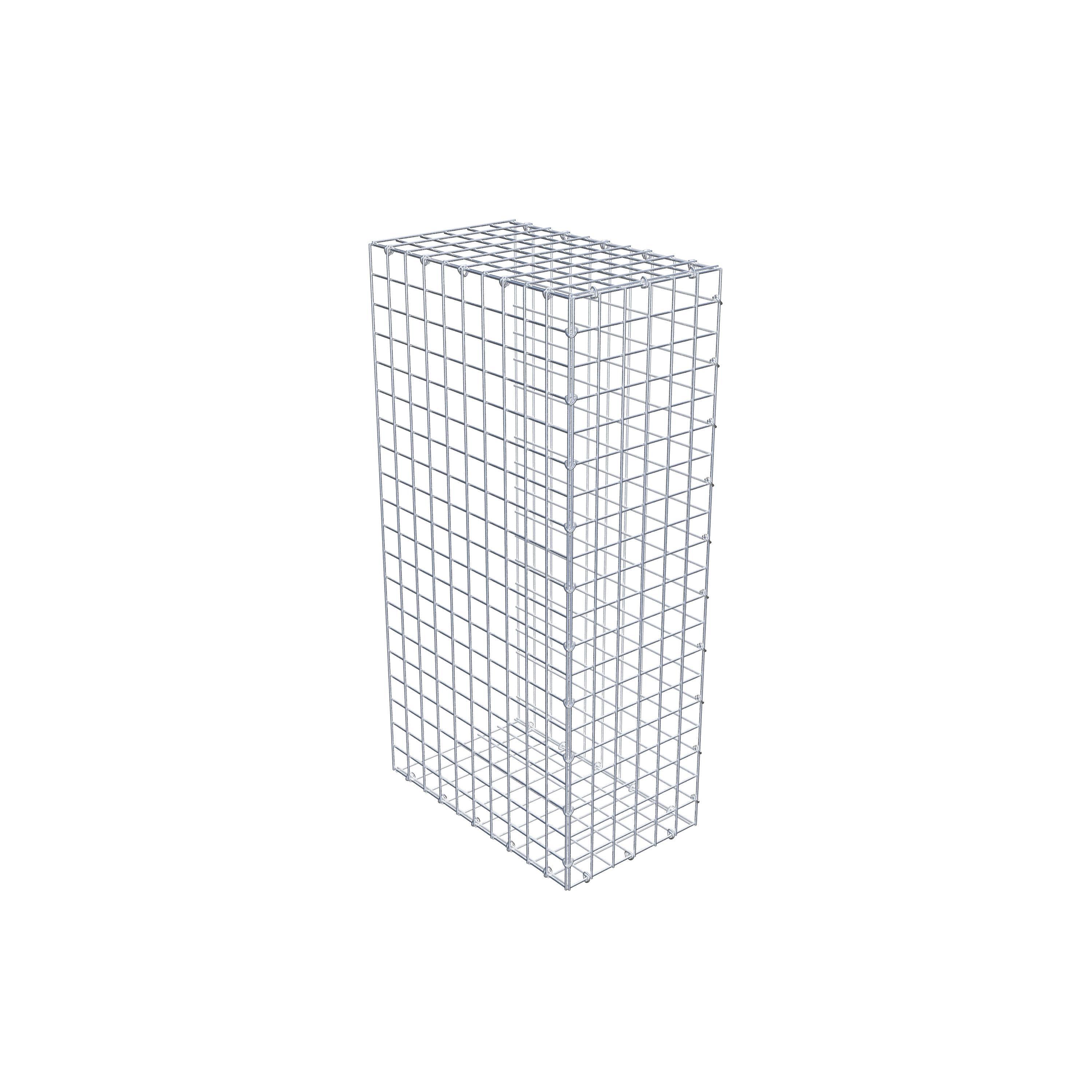 Fästbar gabion typ 2 100 cm x 50 cm x 30 cm (L x H x D), maskstorlek 5 cm x 5 cm, C-ring