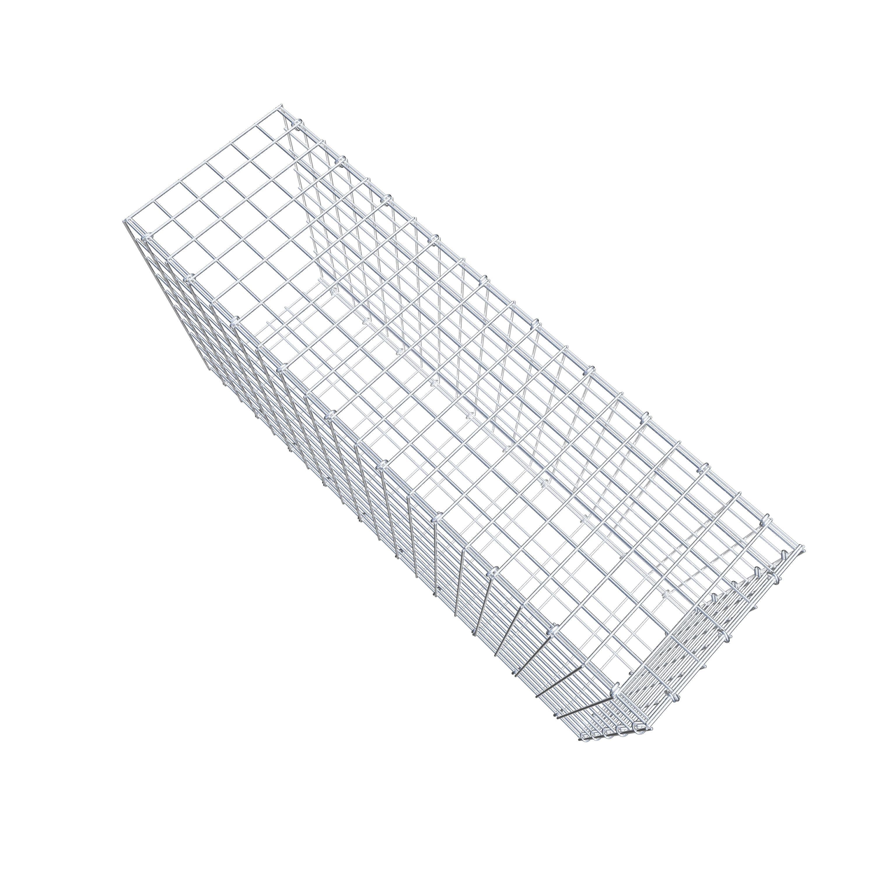 Fästbar gabion typ 2 100 cm x 50 cm x 30 cm (L x H x D), maskstorlek 5 cm x 5 cm, C-ring