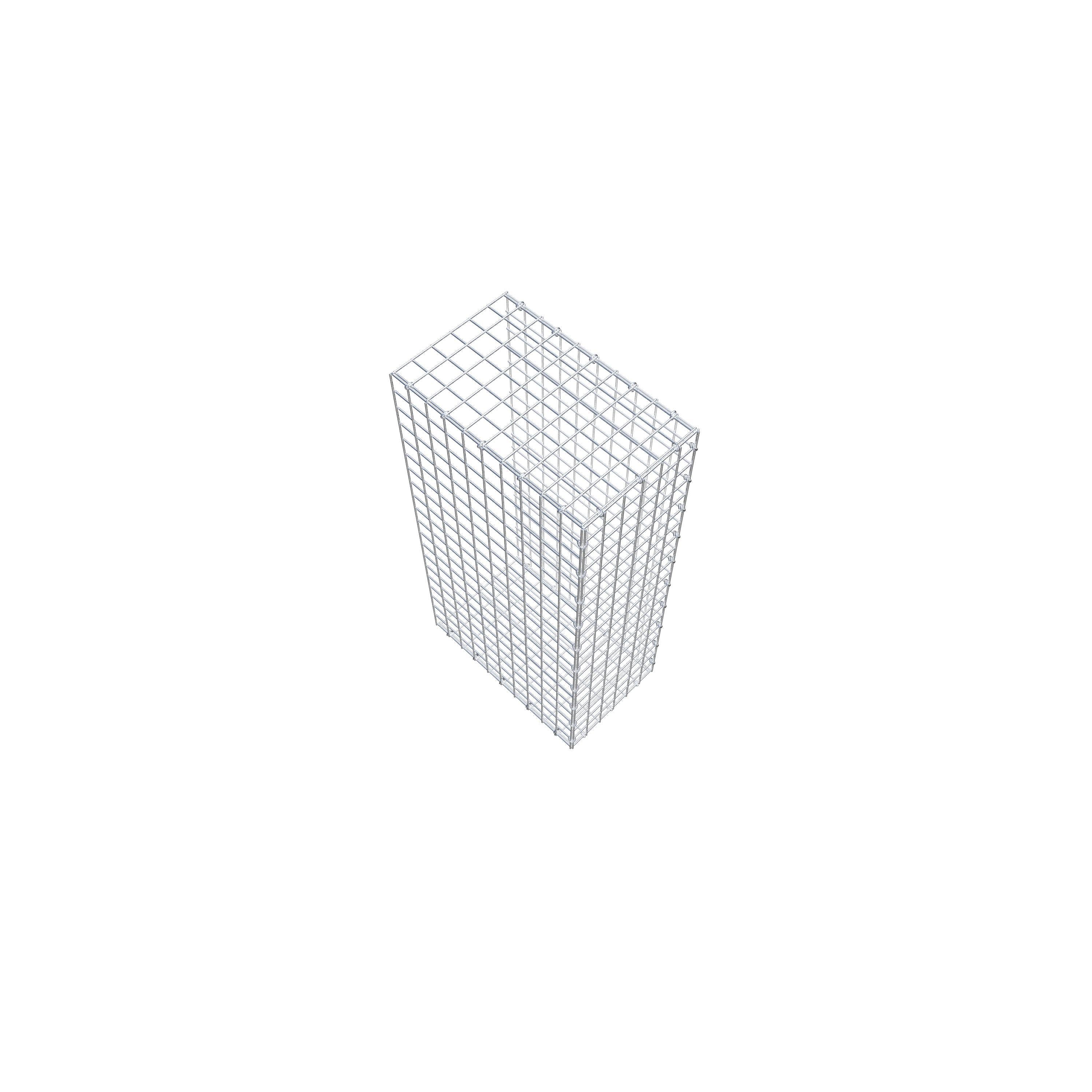 Mounted gabion type 2 100 cm x 50 cm x 30 cm (L x H x D), mesh size 5 cm x 5 cm, C-ring