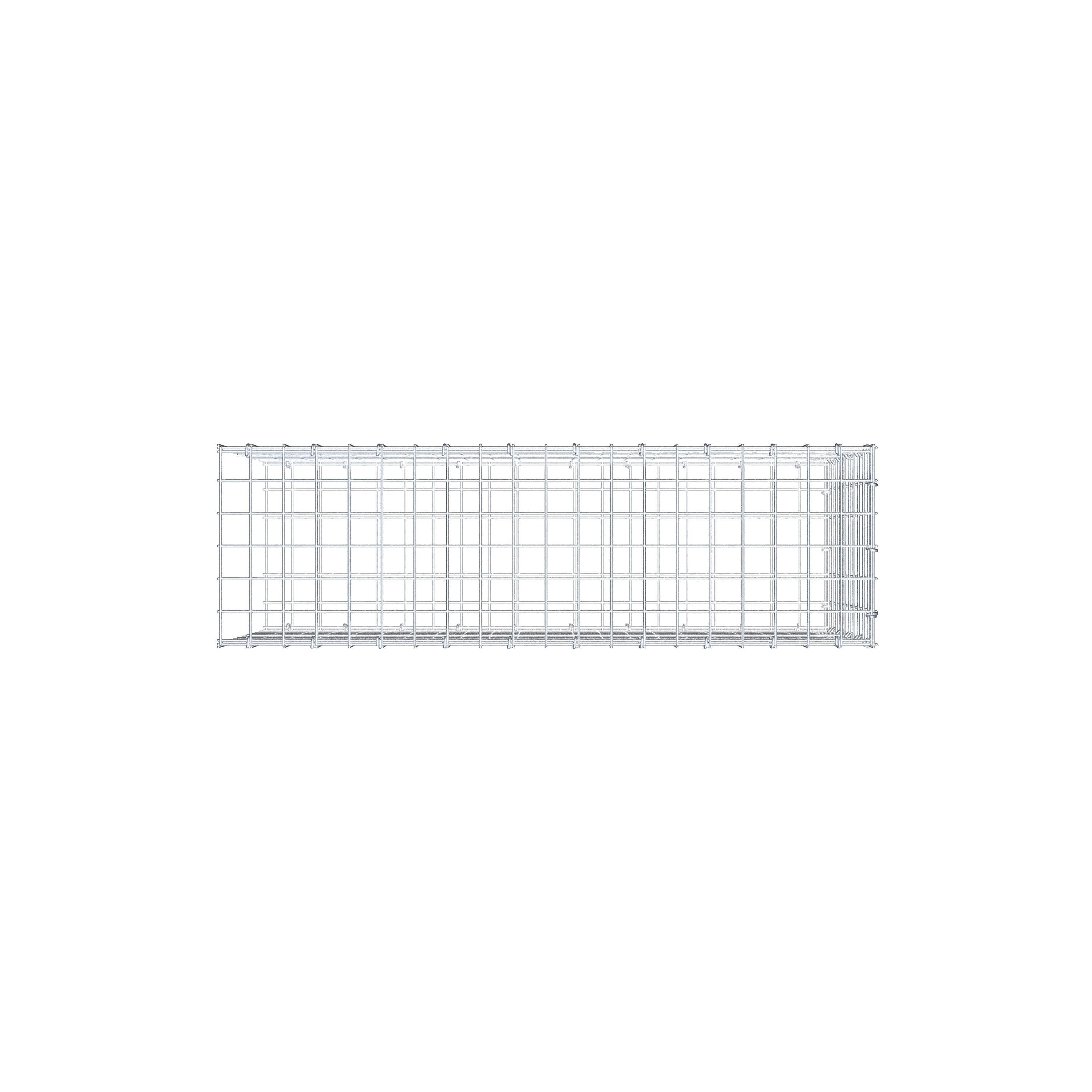 Fästbar gabion typ 2 100 cm x 50 cm x 30 cm (L x H x D), maskstorlek 5 cm x 5 cm, C-ring