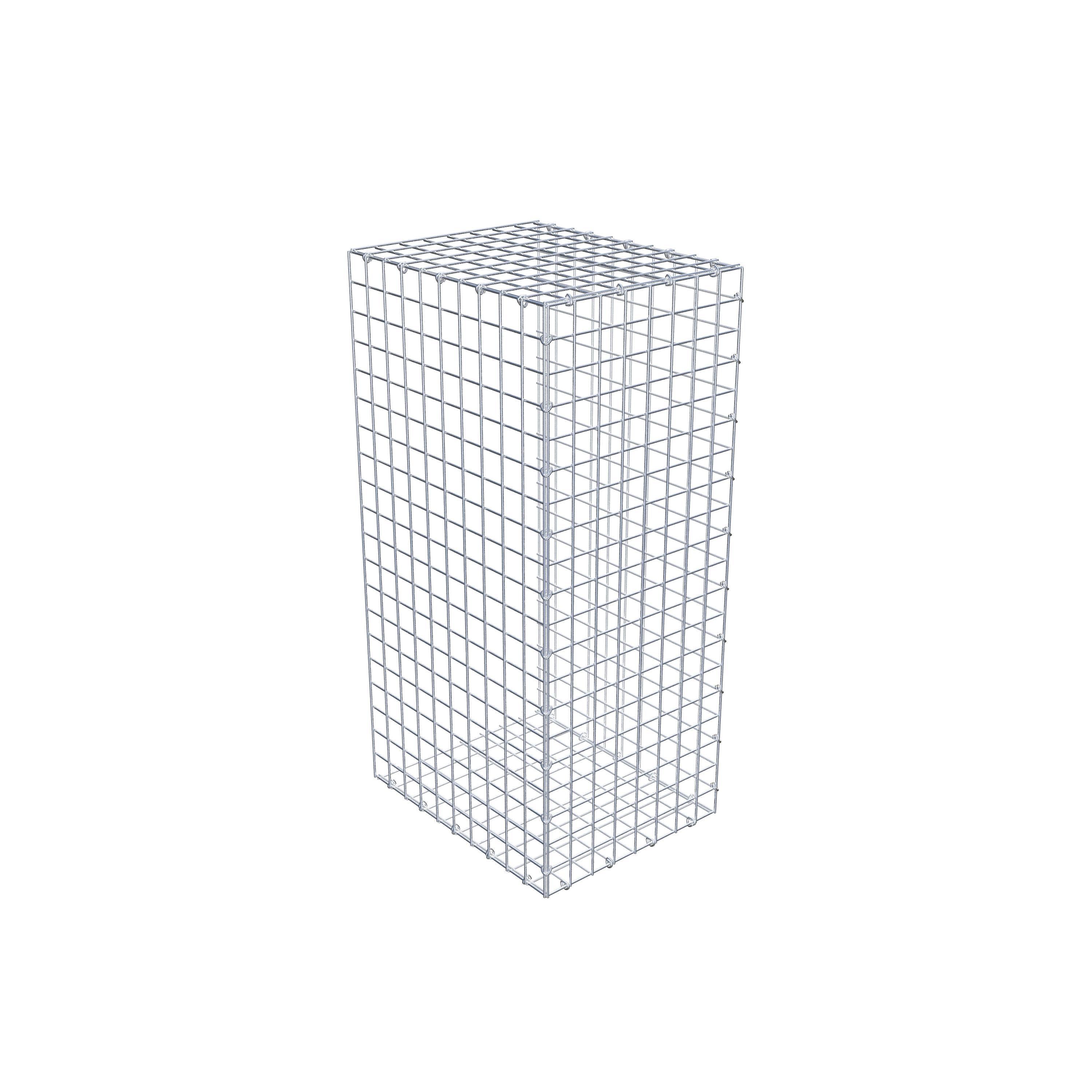 Typ 2 påbyggnadsgabion 100 cm x 50 cm x 40 cm (L x H x D), maskstorlek 5 cm x 5 cm, C-ring