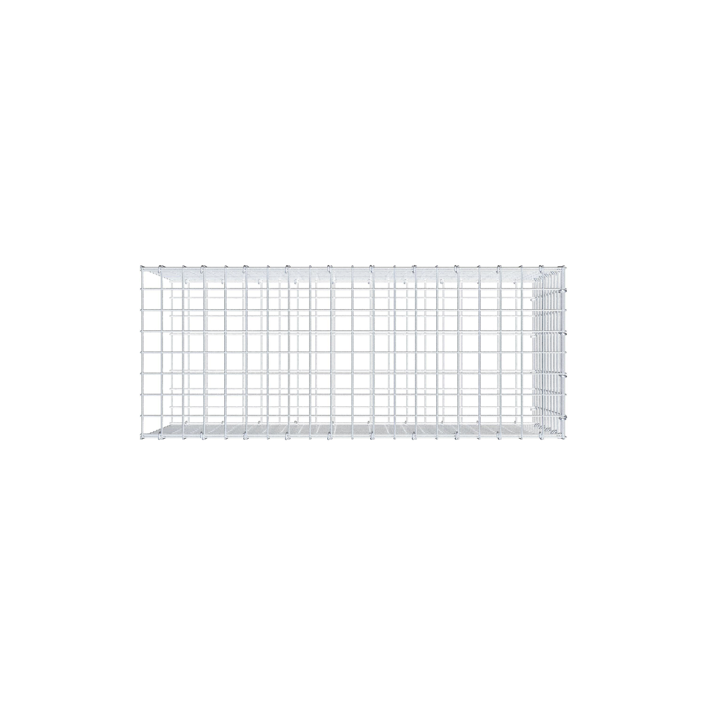 Monteret gabion type 2 100 cm x 50 cm x 40 cm (L x H x D), maskestørrelse 5 cm x 5 cm, C-ring