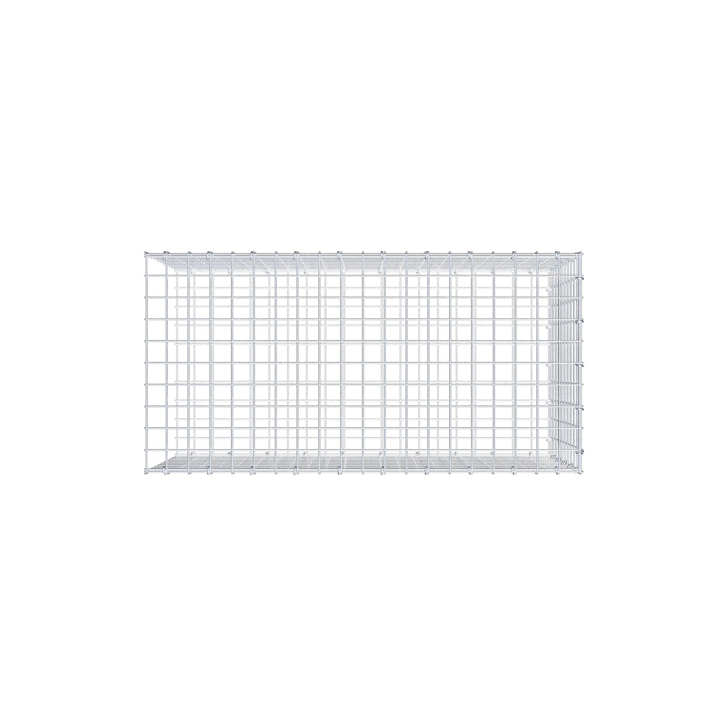 Anbaugabione Typ 2 100 cm x 50 cm x 50 cm (L x H x T), Maschenweite 5 cm x 5 cm, C-Ring