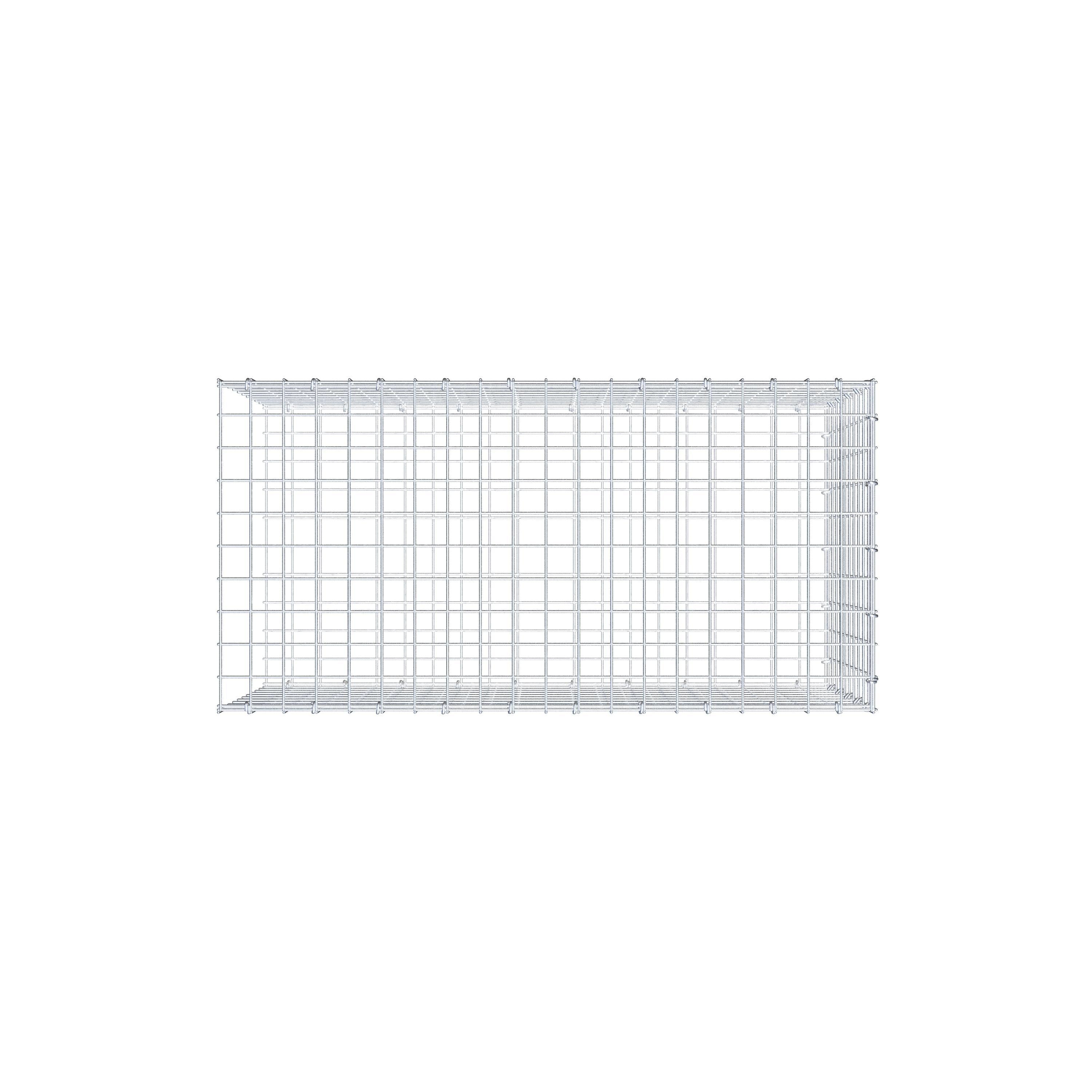 Fästbar gabion typ 2 100 cm x 50 cm x 50 cm (L x H x D), maskstorlek 5 cm x 5 cm, C-ring