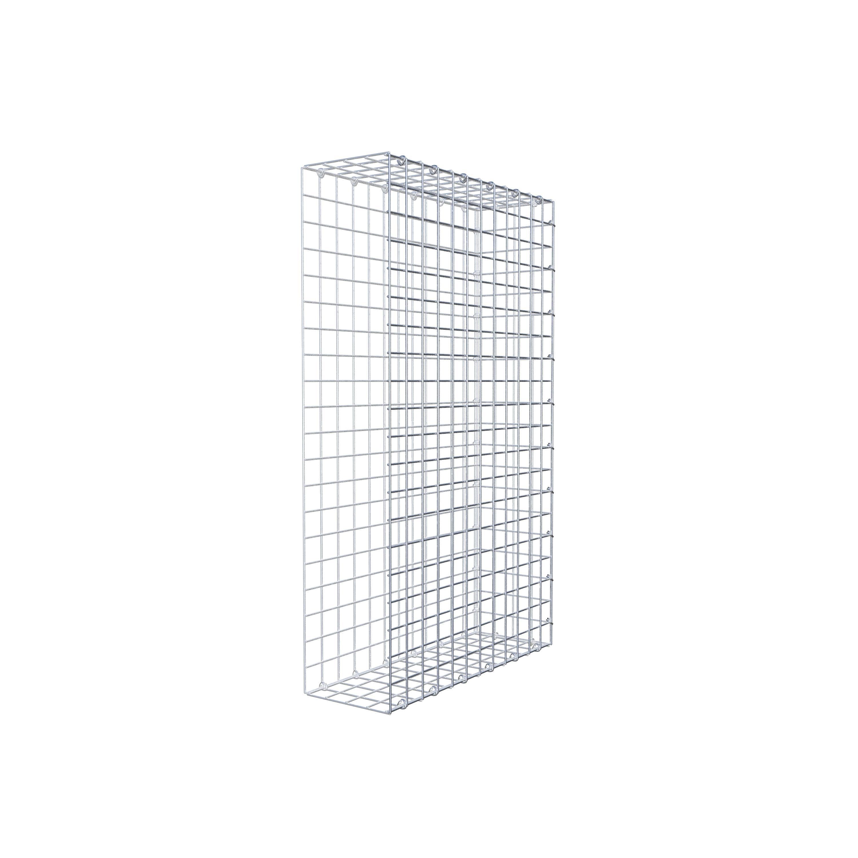 Gavión adicional tipo 2 100 cm x 60 cm x 20 cm (L x A x P), malla 5 cm x 5 cm, anillo en C