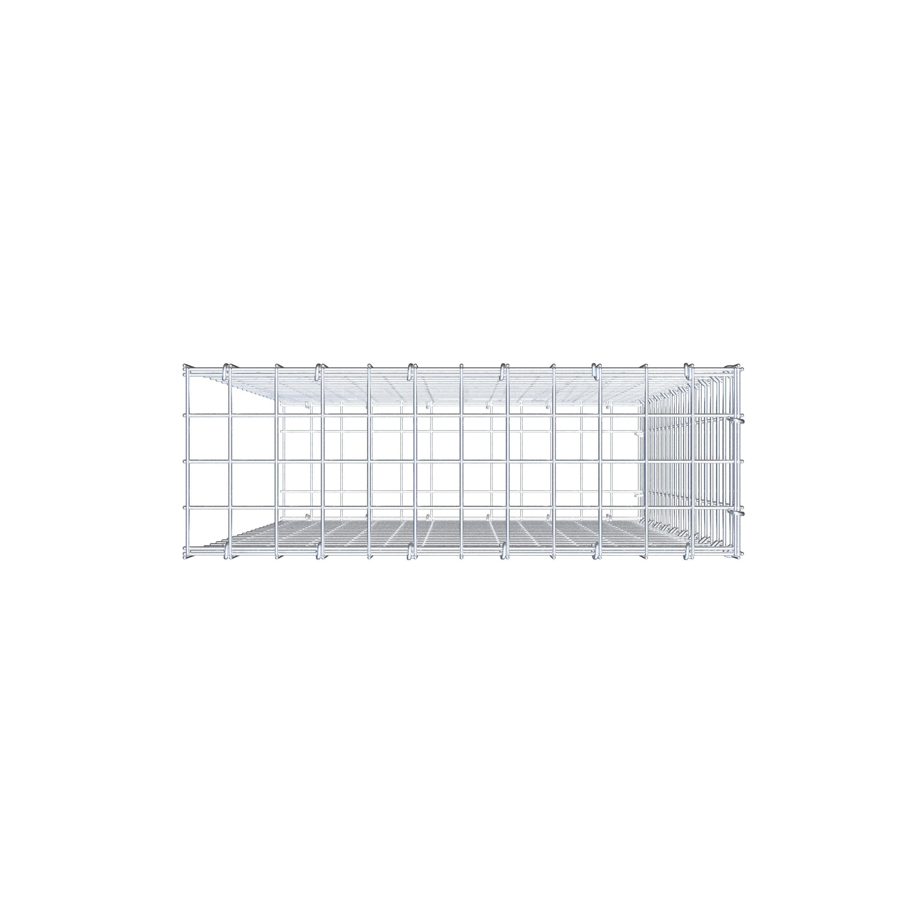 Extra gabion typ 2 100 cm x 60 cm x 20 cm (L x H x D), maskstorlek 5 cm x 5 cm, C-ring