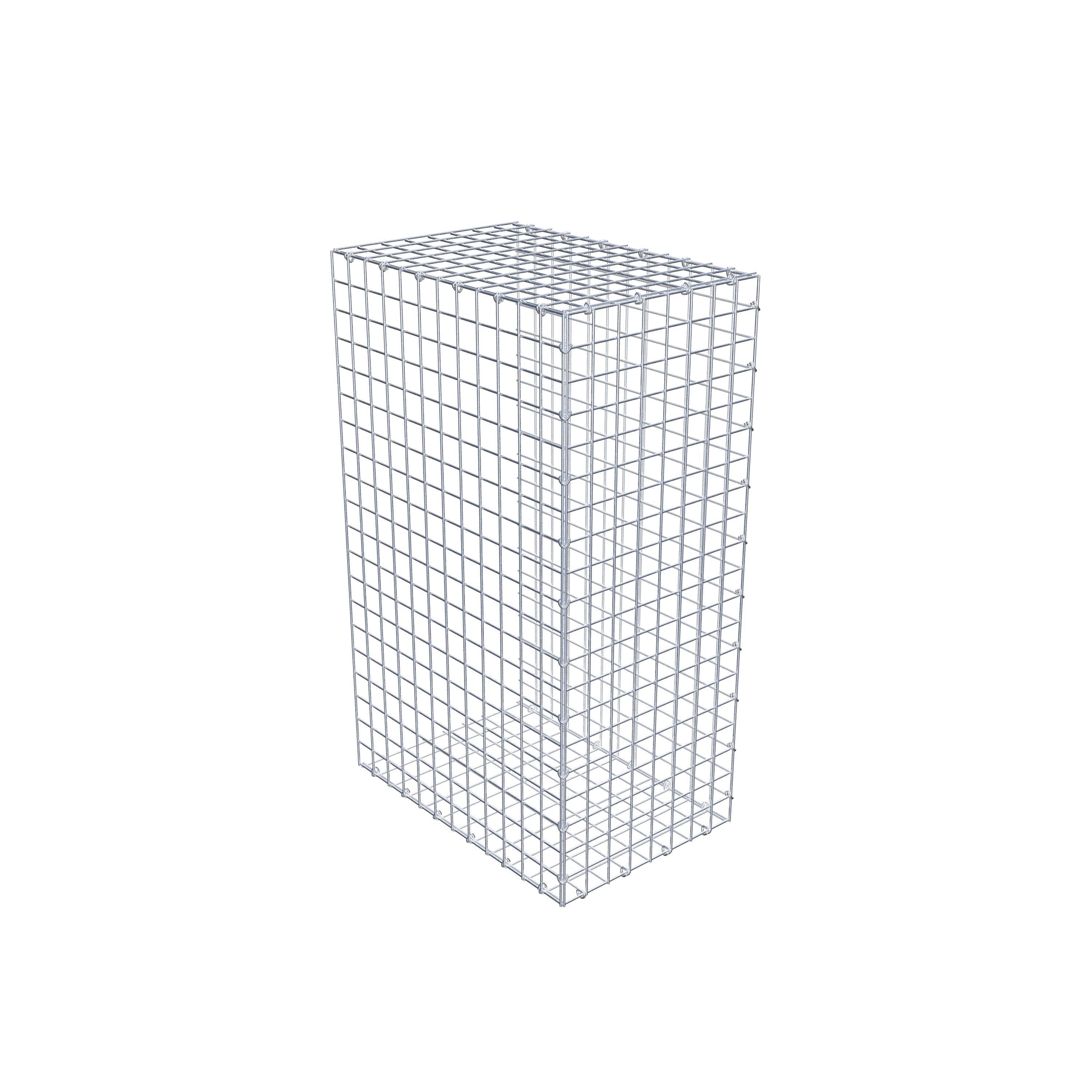 Typ 2 påbyggnadsgabion 100 cm x 60 cm x 40 cm (L x H x D), maskstorlek 5 cm x 5 cm, C-ring