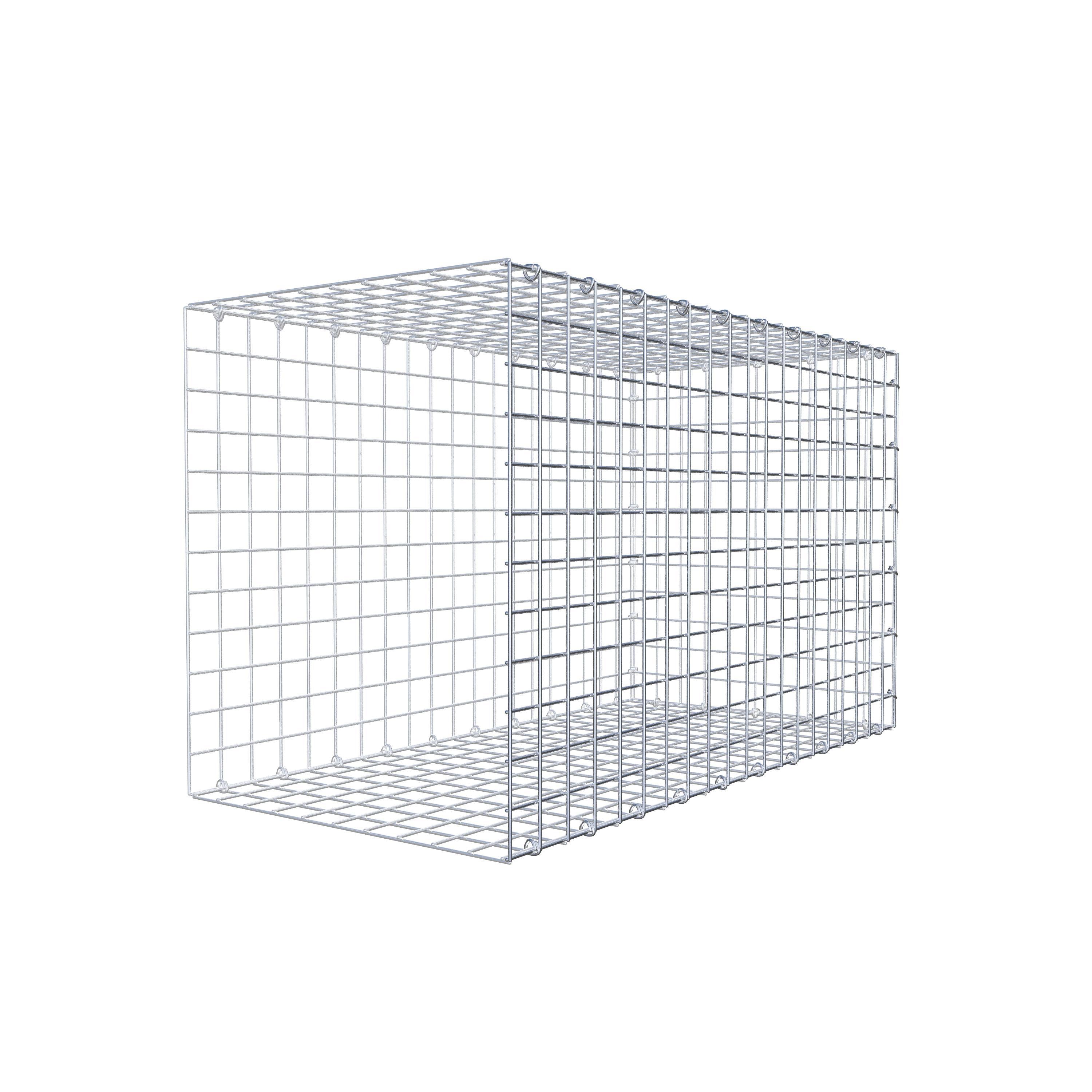 Fästbar gabion typ 2 100 cm x 60 cm x 50 cm (L x H x D), maskstorlek 5 cm x 5 cm, C-ring