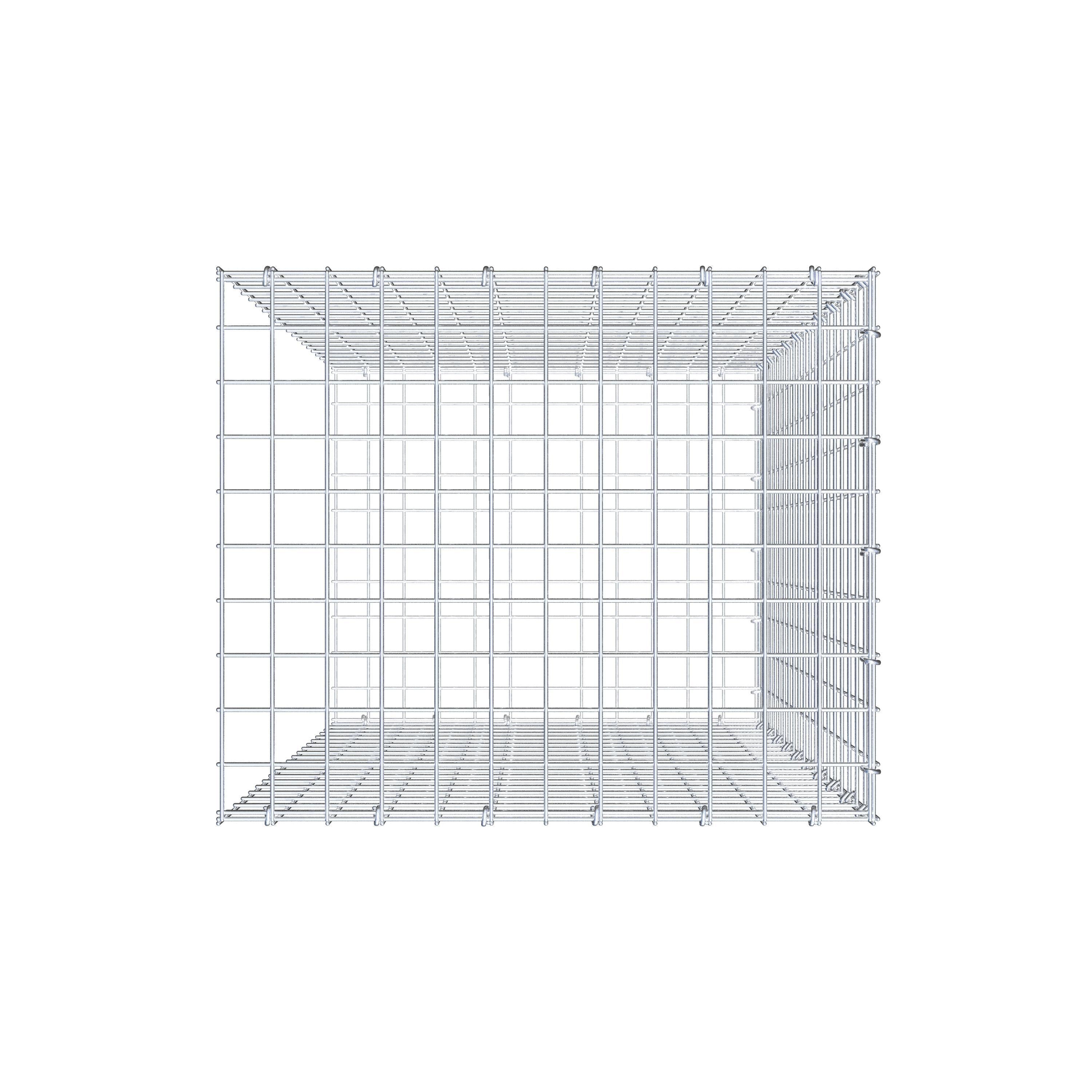 Gabião Tipo 2 100 cm x 60 cm x 50 cm (C x A x P), malhagem 5 cm x 5 cm, anel C