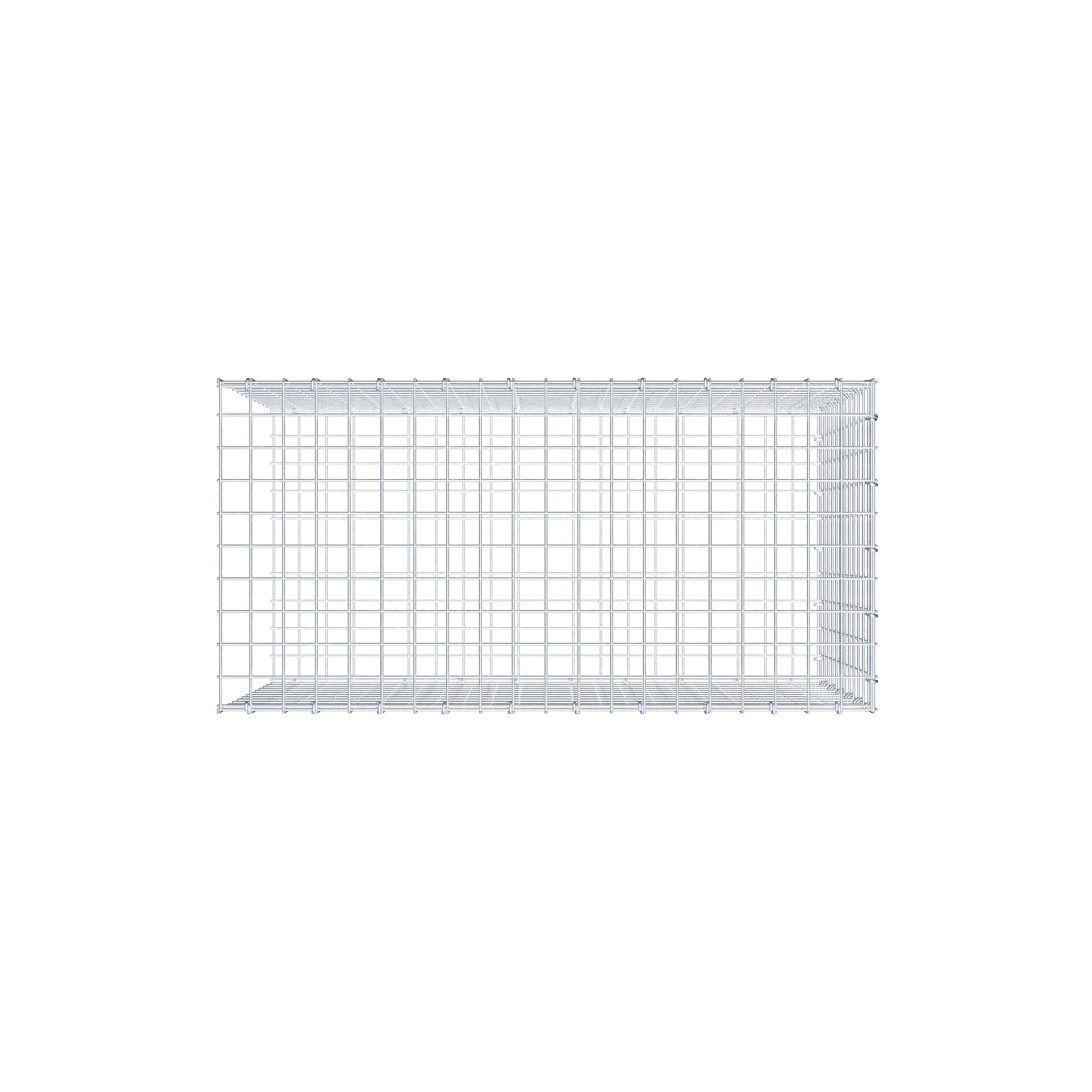 Fästbar gabion typ 2 100 cm x 60 cm x 50 cm (L x H x D), maskstorlek 5 cm x 5 cm, C-ring