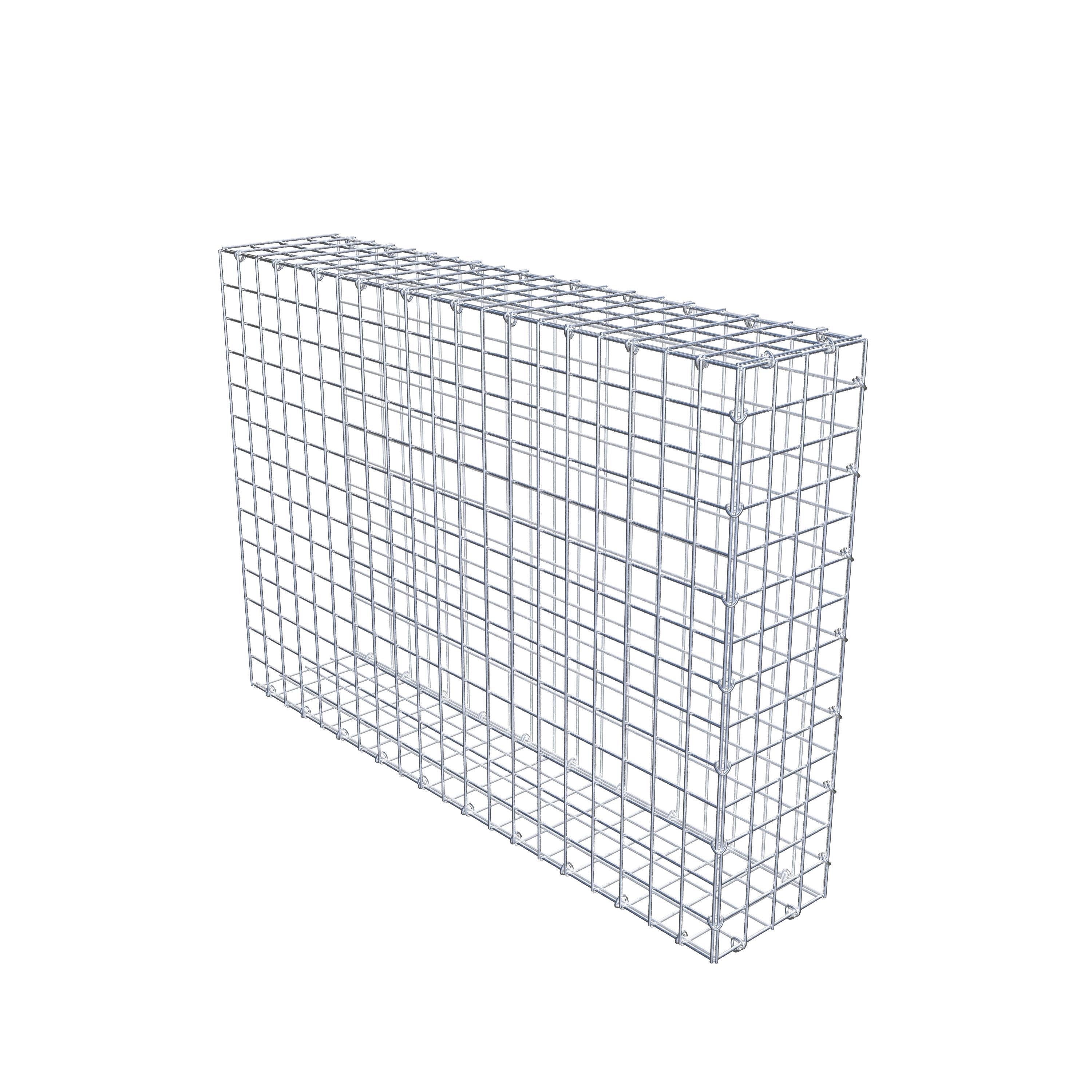 Typ 2 påbyggnadsgabion 100 cm x 70 cm x 20 cm (L x H x D), maskstorlek 5 cm x 5 cm, C-ring