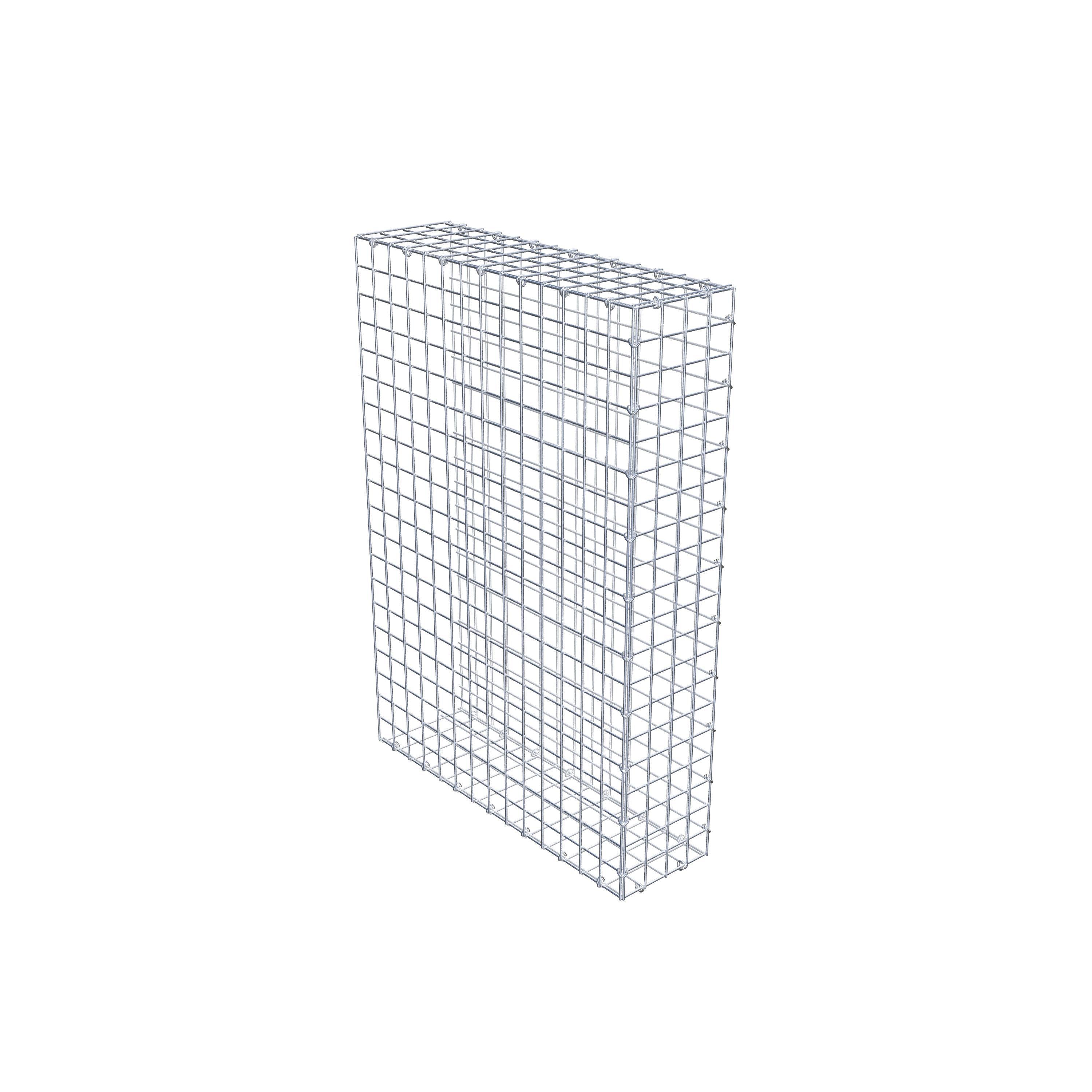 Typ 2 påbyggnadsgabion 100 cm x 70 cm x 20 cm (L x H x D), maskstorlek 5 cm x 5 cm, C-ring