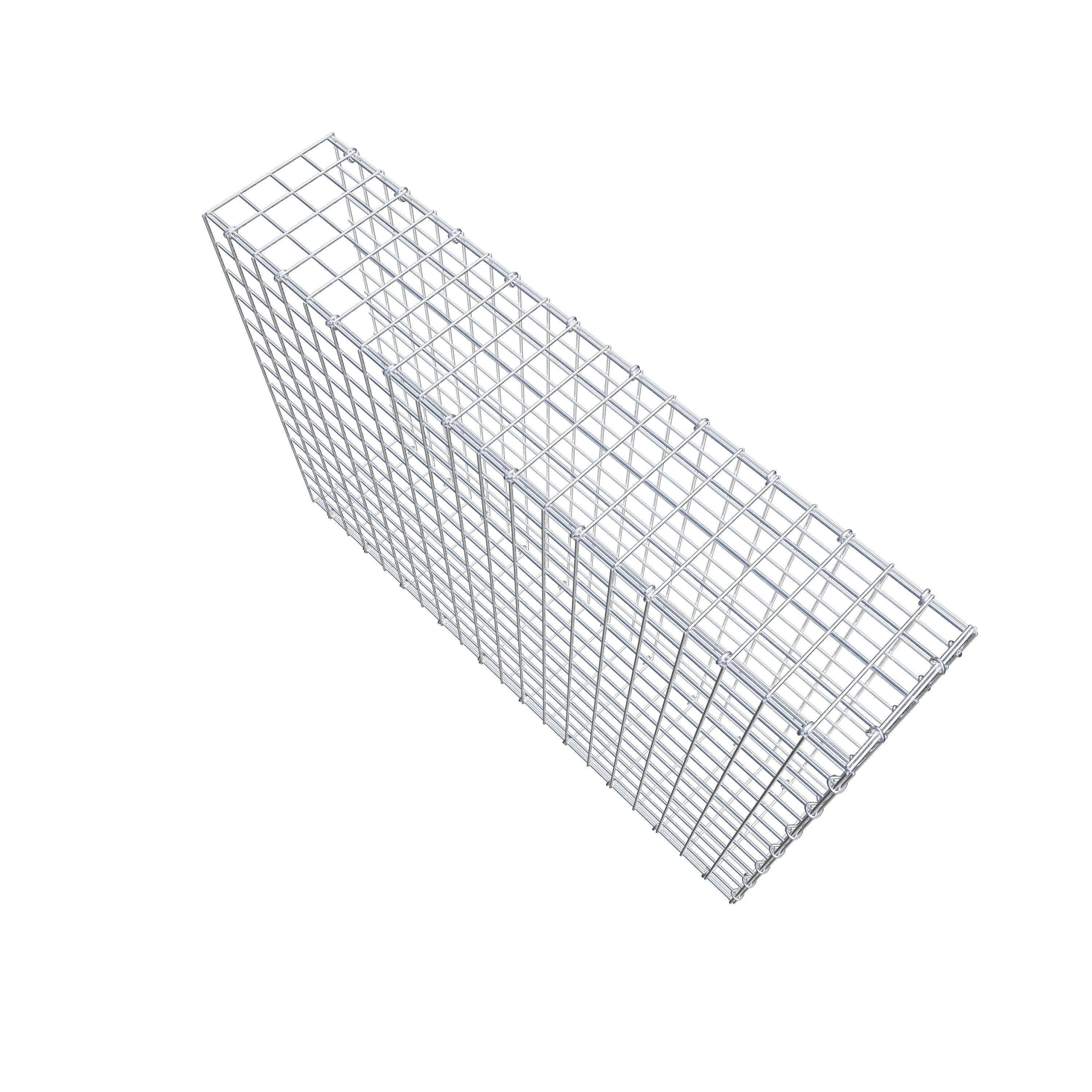 Typ 2 påbyggnadsgabion 100 cm x 70 cm x 20 cm (L x H x D), maskstorlek 5 cm x 5 cm, C-ring