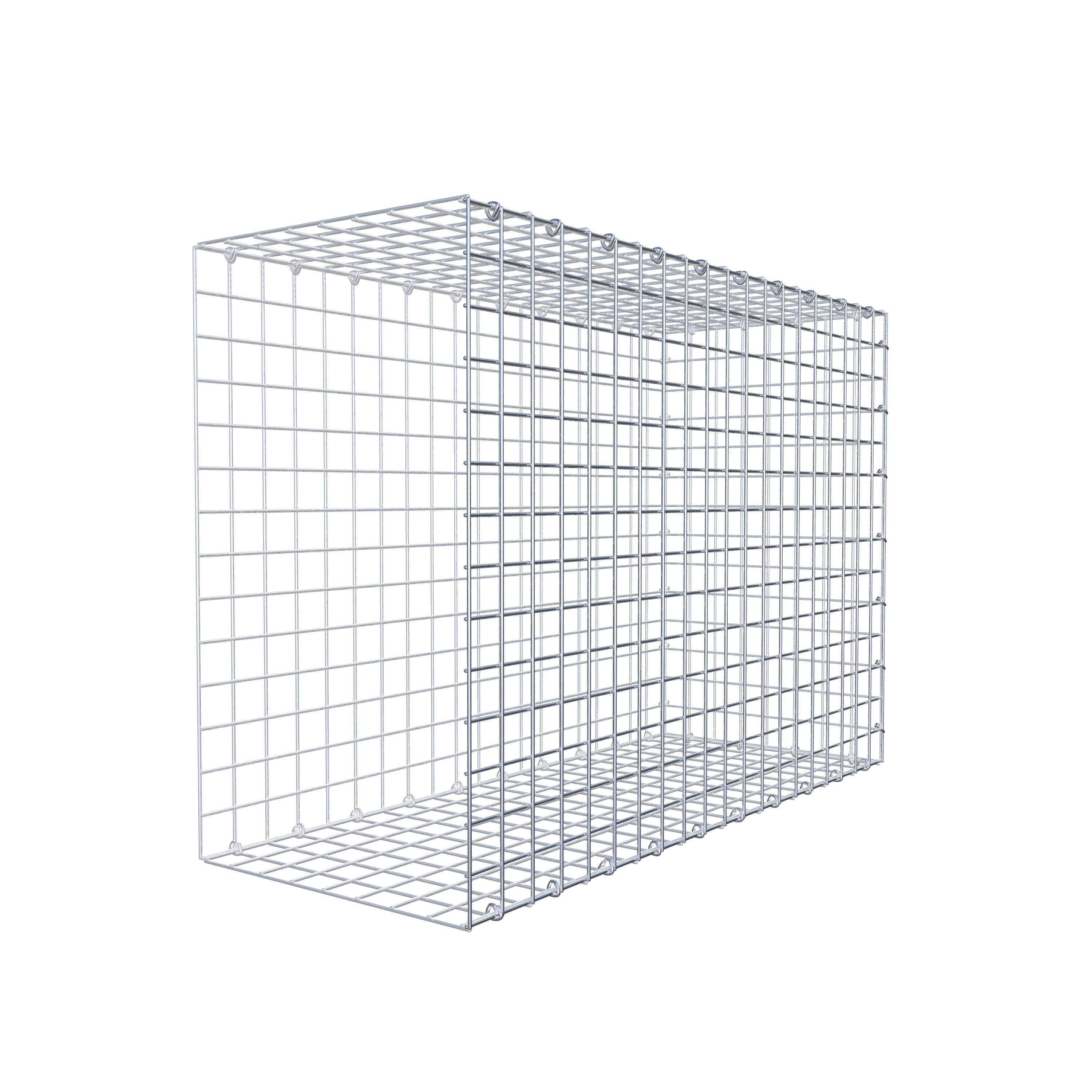 Typ 2 påbyggnadsgabion 100 cm x 70 cm x 40 cm (L x H x D), maskstorlek 5 cm x 5 cm, C-ring