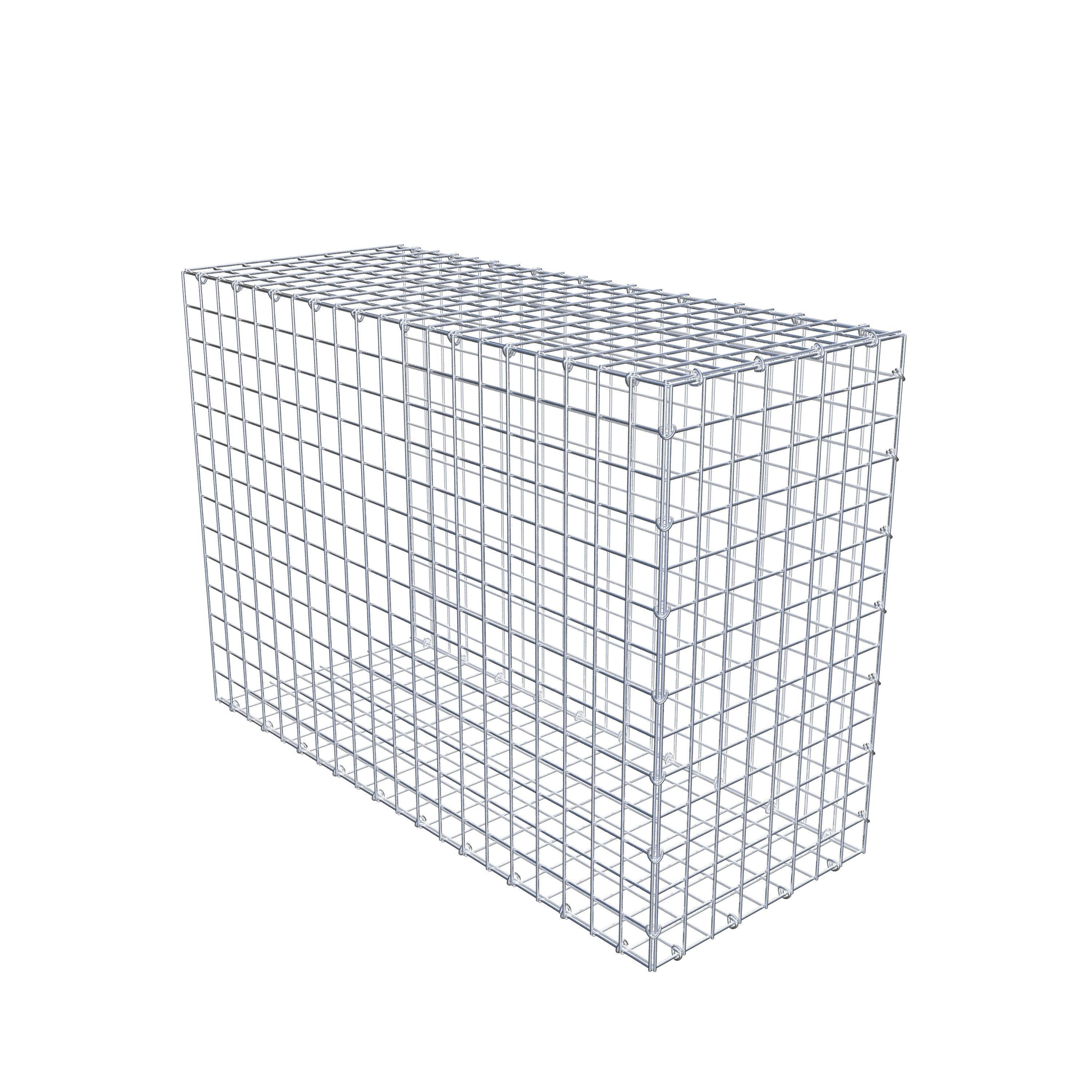 Typ 2 påbyggnadsgabion 100 cm x 70 cm x 40 cm (L x H x D), maskstorlek 5 cm x 5 cm, C-ring