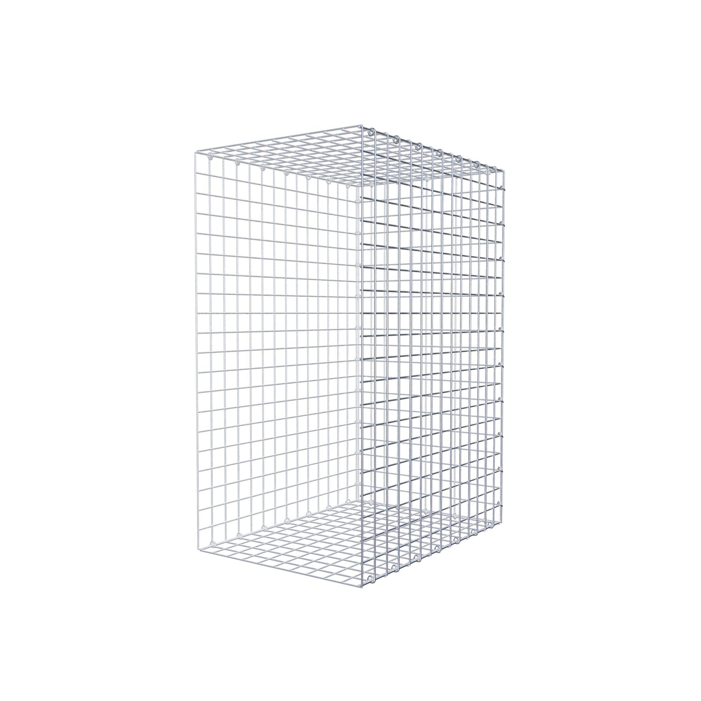 Monteret gabion type 2 100 cm x 70 cm x 50 cm (L x H x D), maskestørrelse 5 cm x 5 cm, C-ring