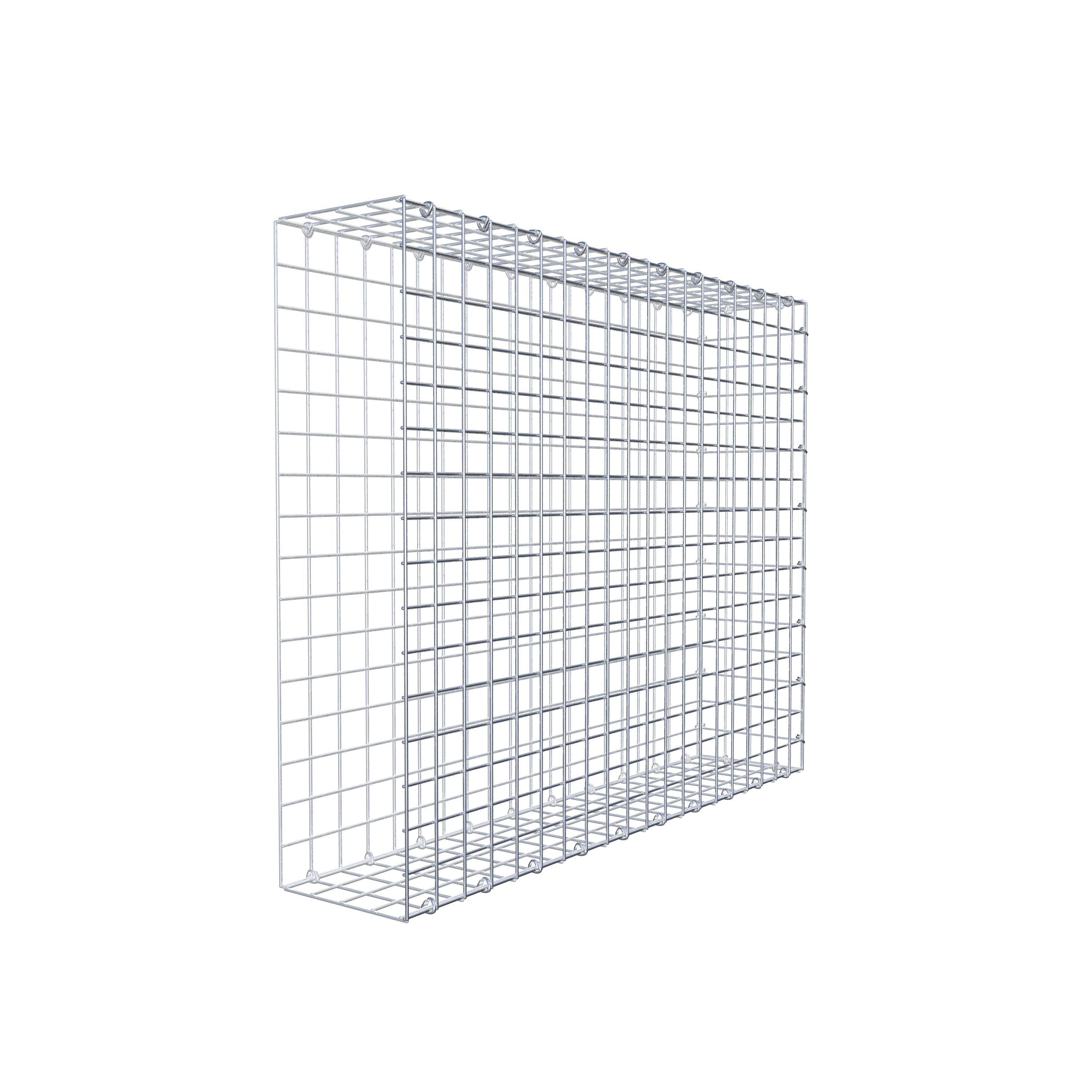 Typ 2 påbyggnadsgabion 100 cm x 80 cm x 20 cm (L x H x D), maskstorlek 5 cm x 5 cm, C-ring