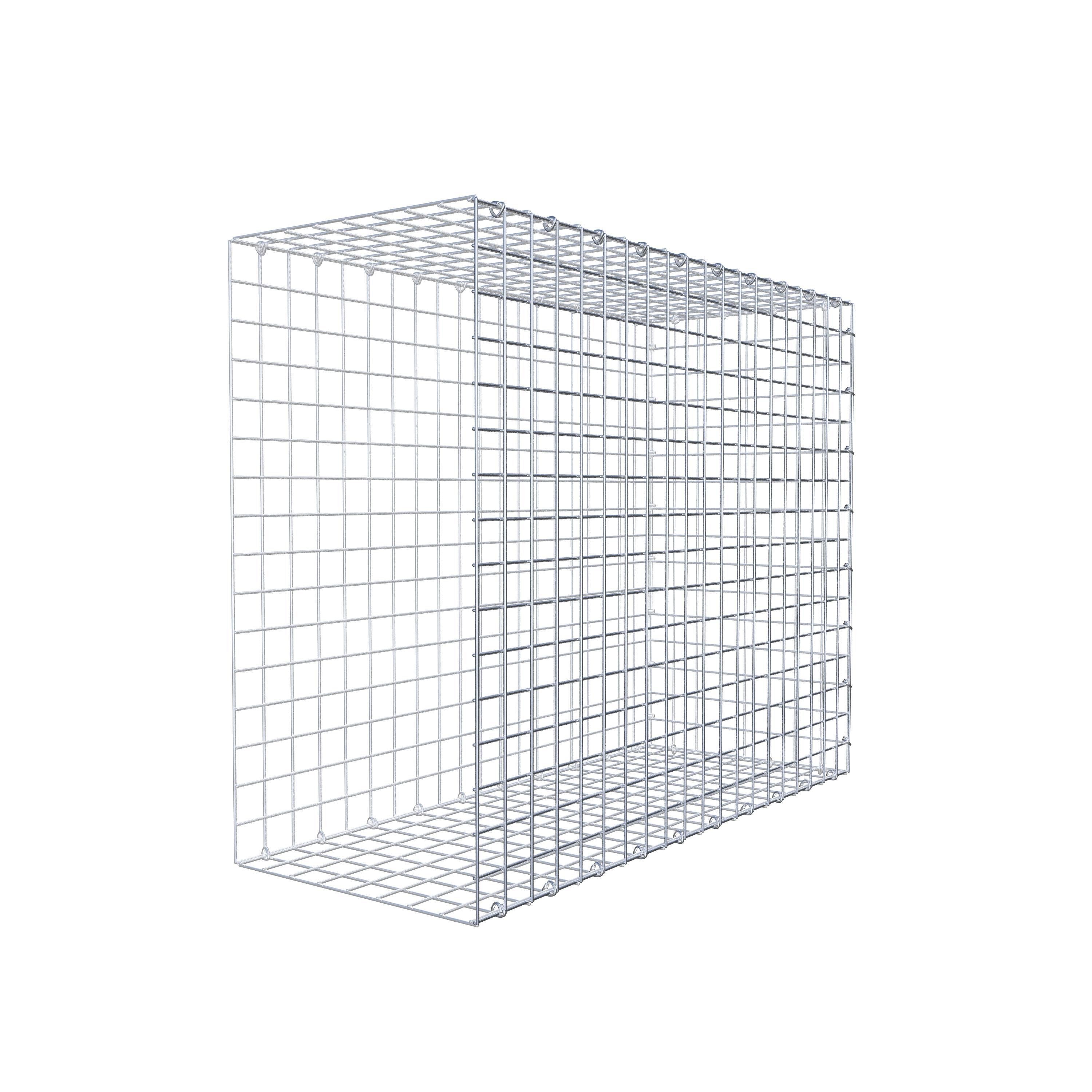 Typ 2 påbyggnadsgabion 100 cm x 80 cm x 40 cm (L x H x D), maskstorlek 5 cm x 5 cm, C-ring