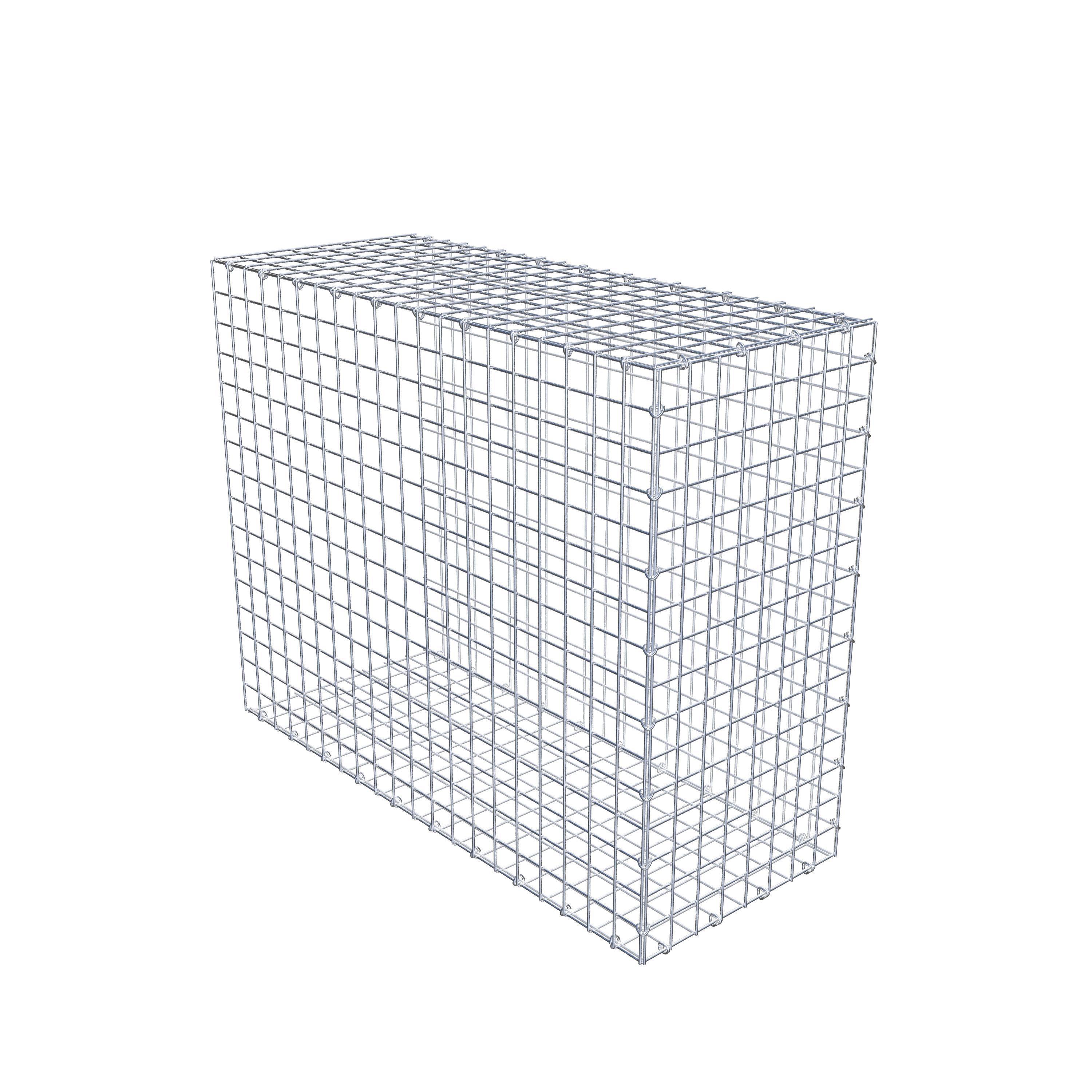 Typ 2 påbyggnadsgabion 100 cm x 80 cm x 40 cm (L x H x D), maskstorlek 5 cm x 5 cm, C-ring