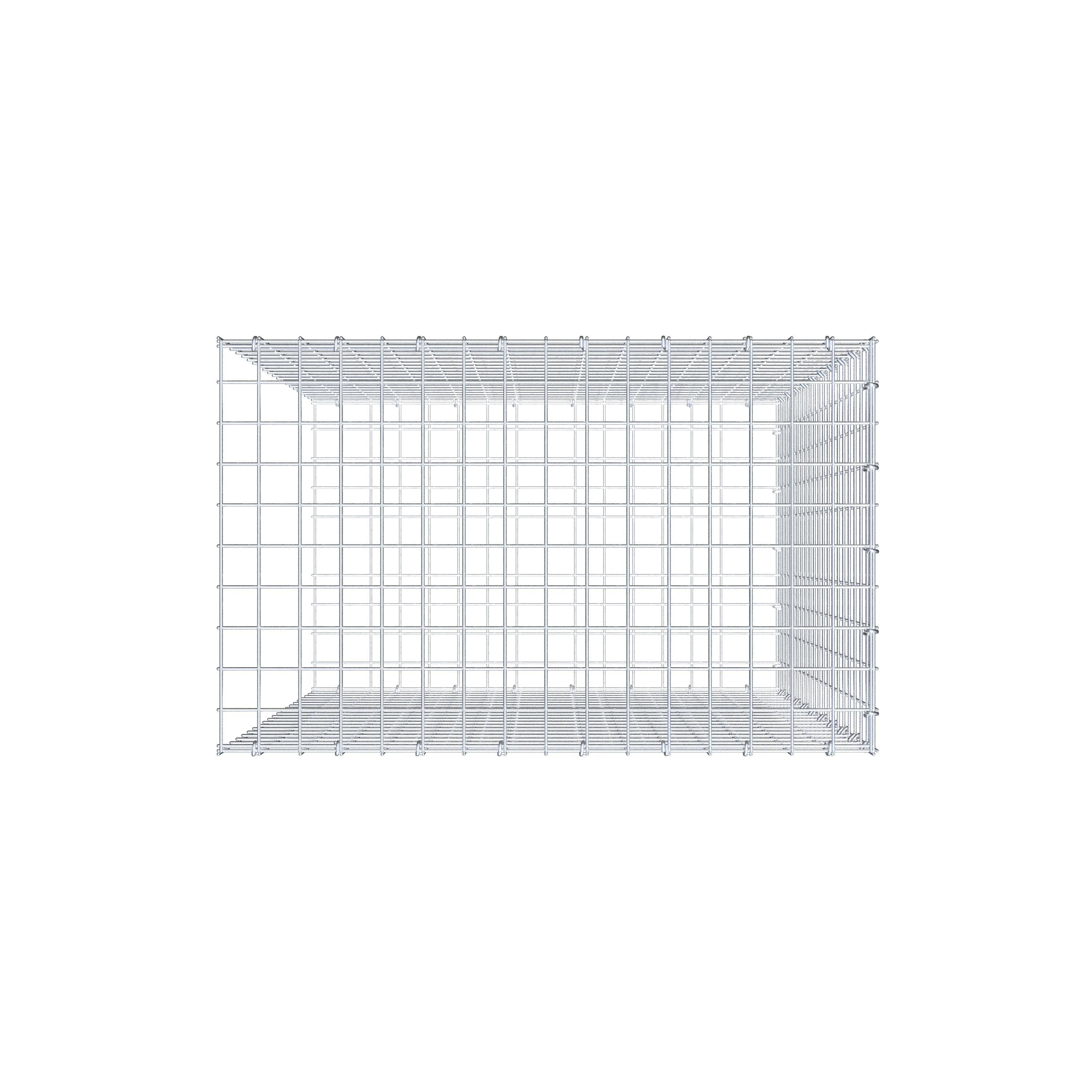 Extra gabion typ 2 100 cm x 80 cm x 50 cm (L x H x D), maskstorlek 5 cm x 5 cm, C-ring