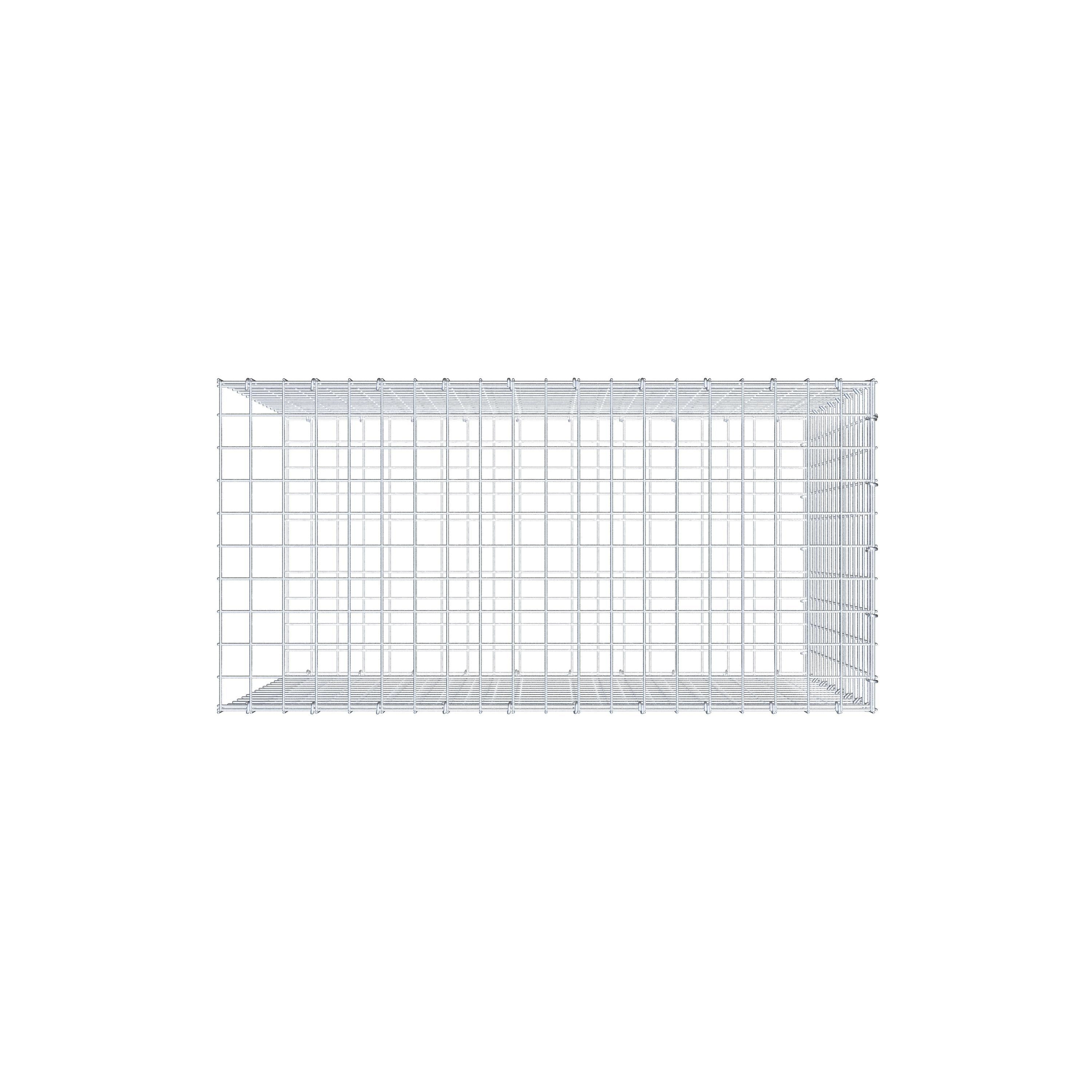 Extra gabion typ 2 100 cm x 80 cm x 50 cm (L x H x D), maskstorlek 5 cm x 5 cm, C-ring