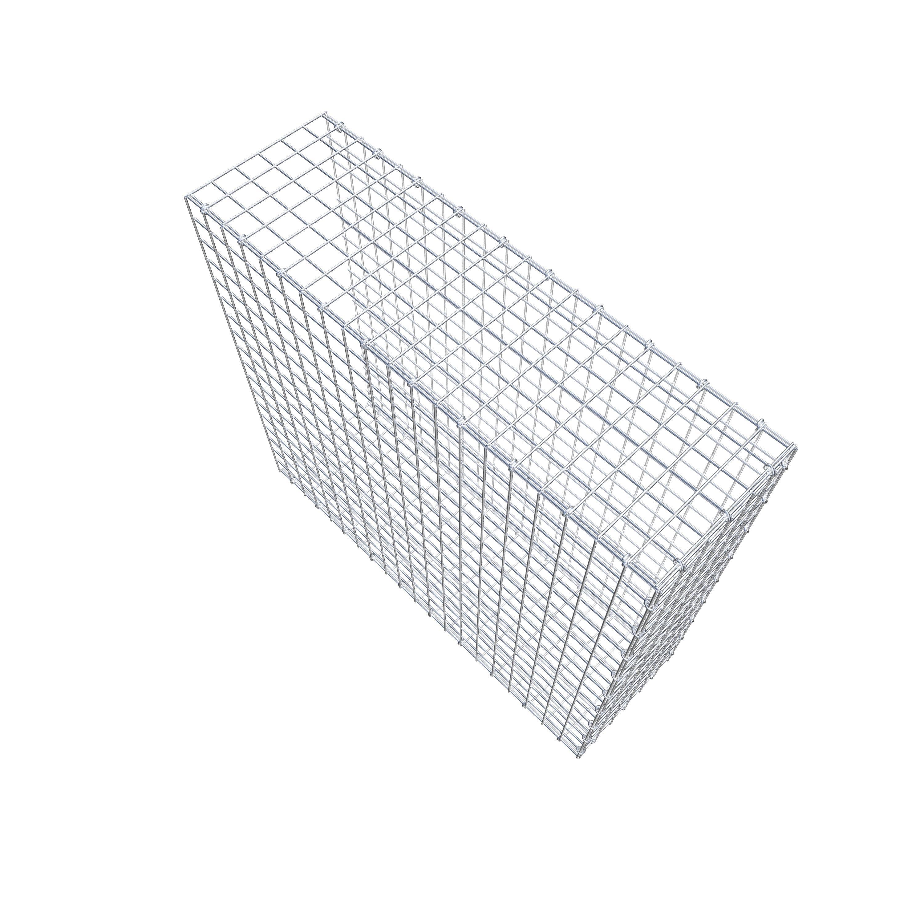 Monterad gabion typ 2 100 cm x 90 cm x 30 cm (L x H x D), maskstorlek 5 cm x 5 cm, C-ring