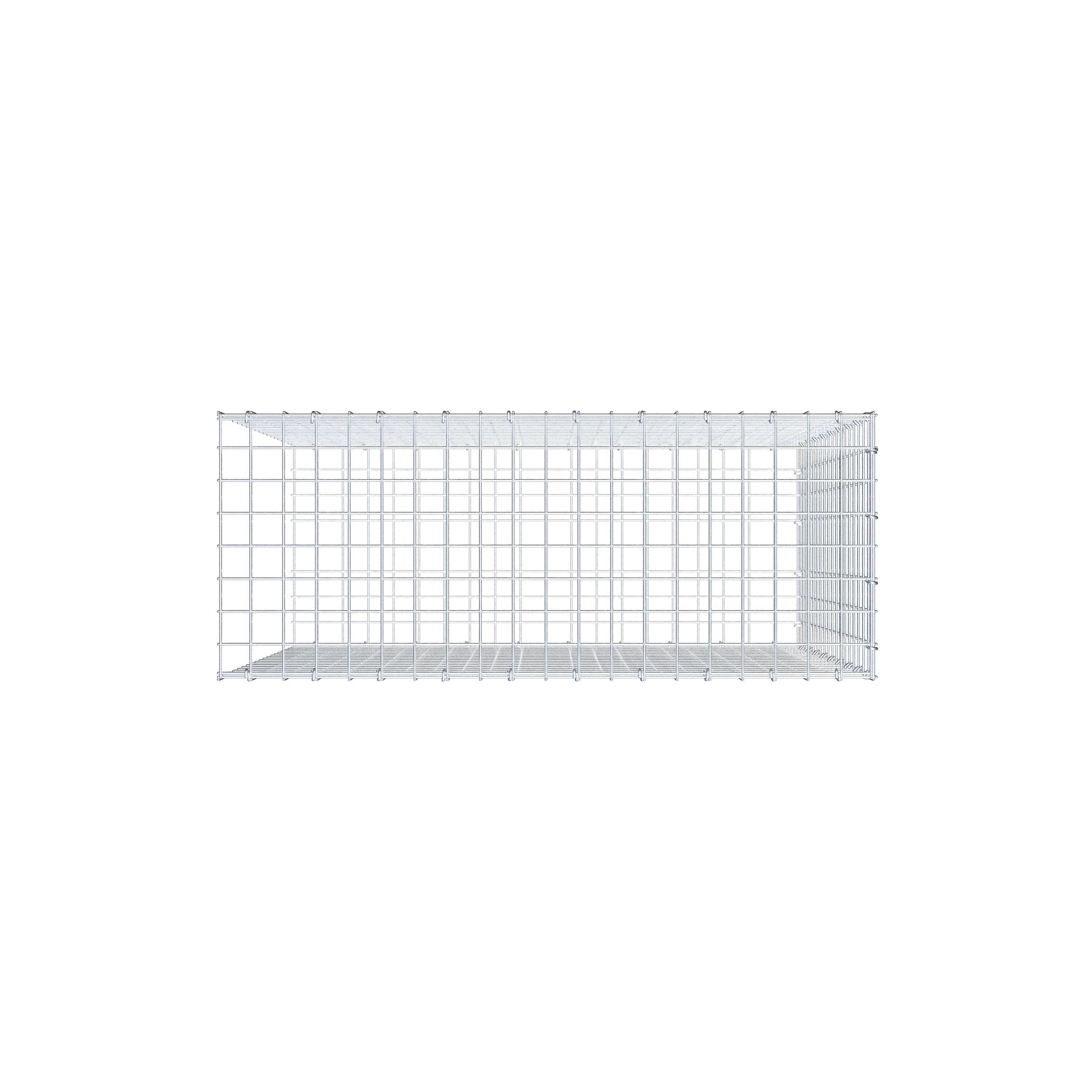 Fourche rapportée type 2 100 cm x 90 cm x 40 cm (L x H x P), mailles 5 cm x 5 cm, anneau C