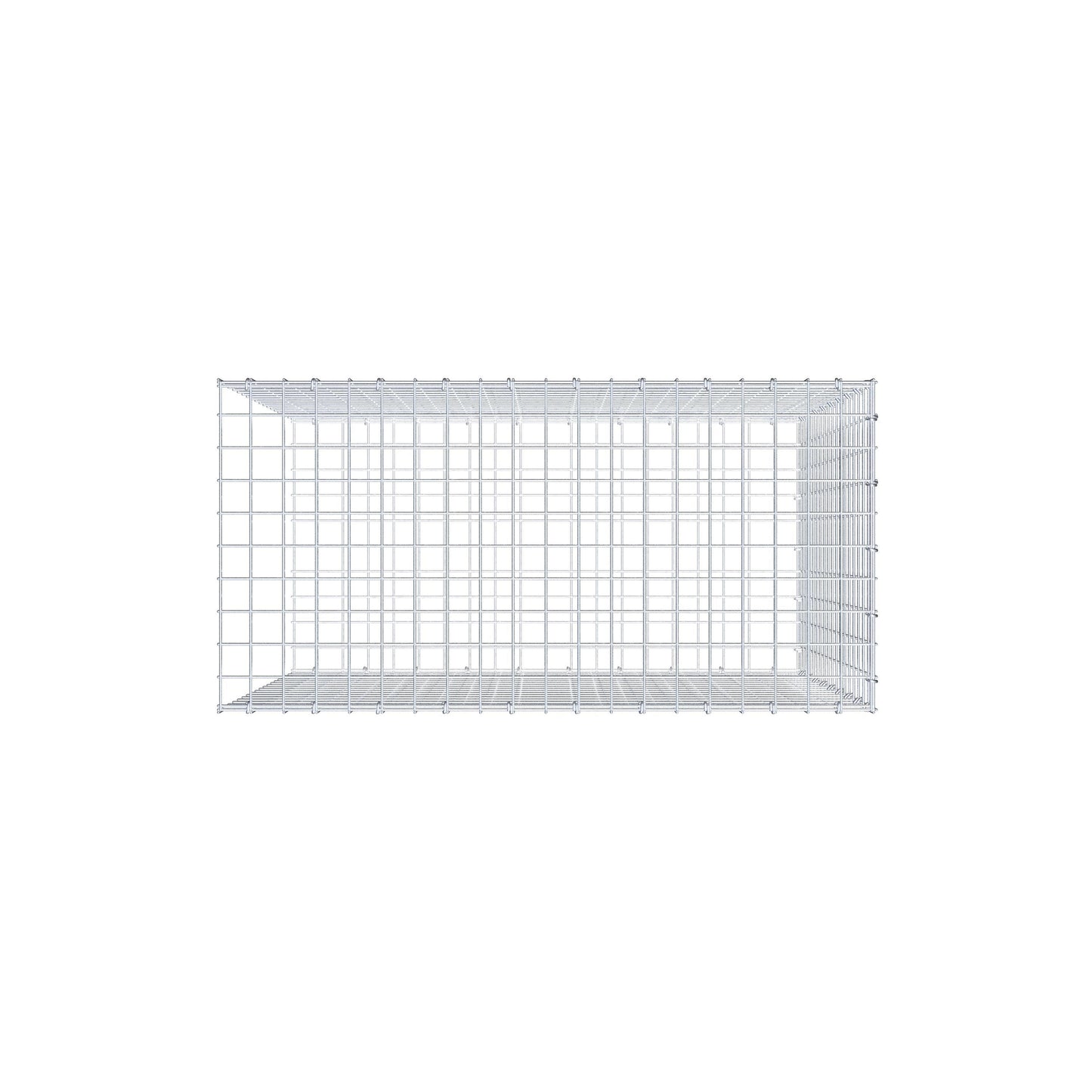 Anbaugabione Typ 2 100 cm x 90 cm x 50 cm (L x H x T), Maschenweite 5 cm x 5 cm, C-Ring