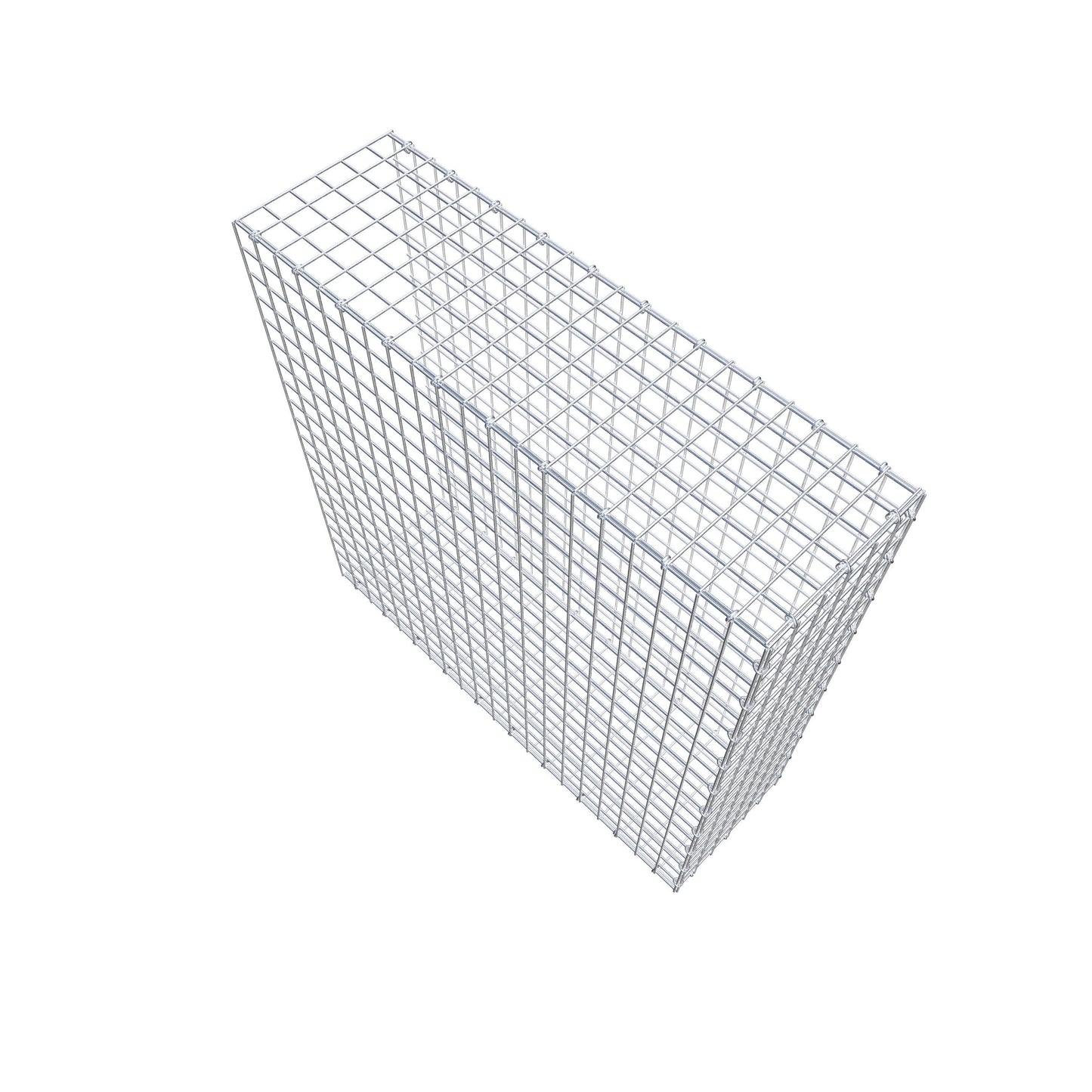 Monteret gabion type 2 100 cm x 100 cm x 30 cm (L x H x D), maskestørrelse 5 cm x 5 cm, C-ring