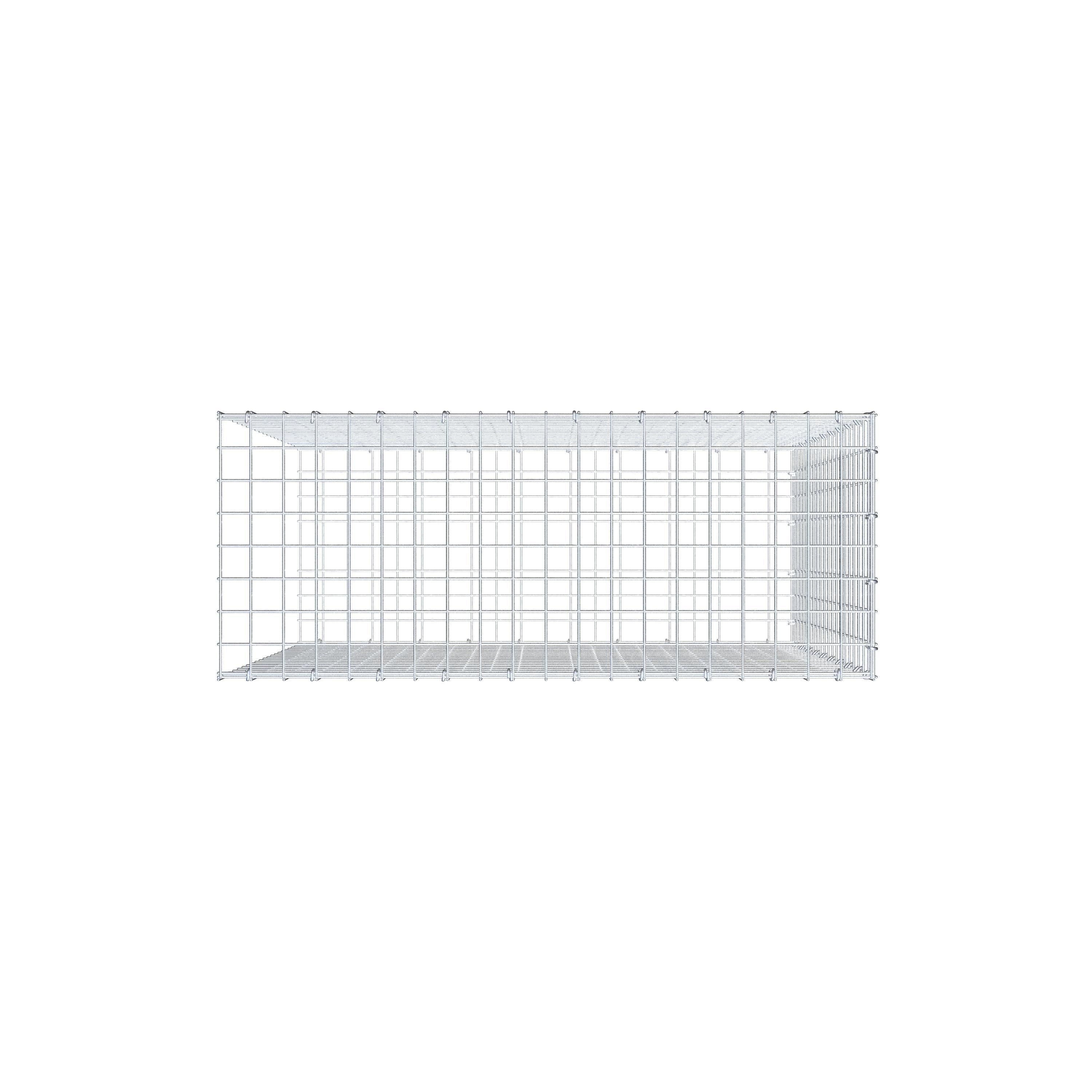 Add-on schanskorf type 2 100 cm x 100 cm x 40 cm (L x H x D), maaswijdte 5 cm x 5 cm, C-ring