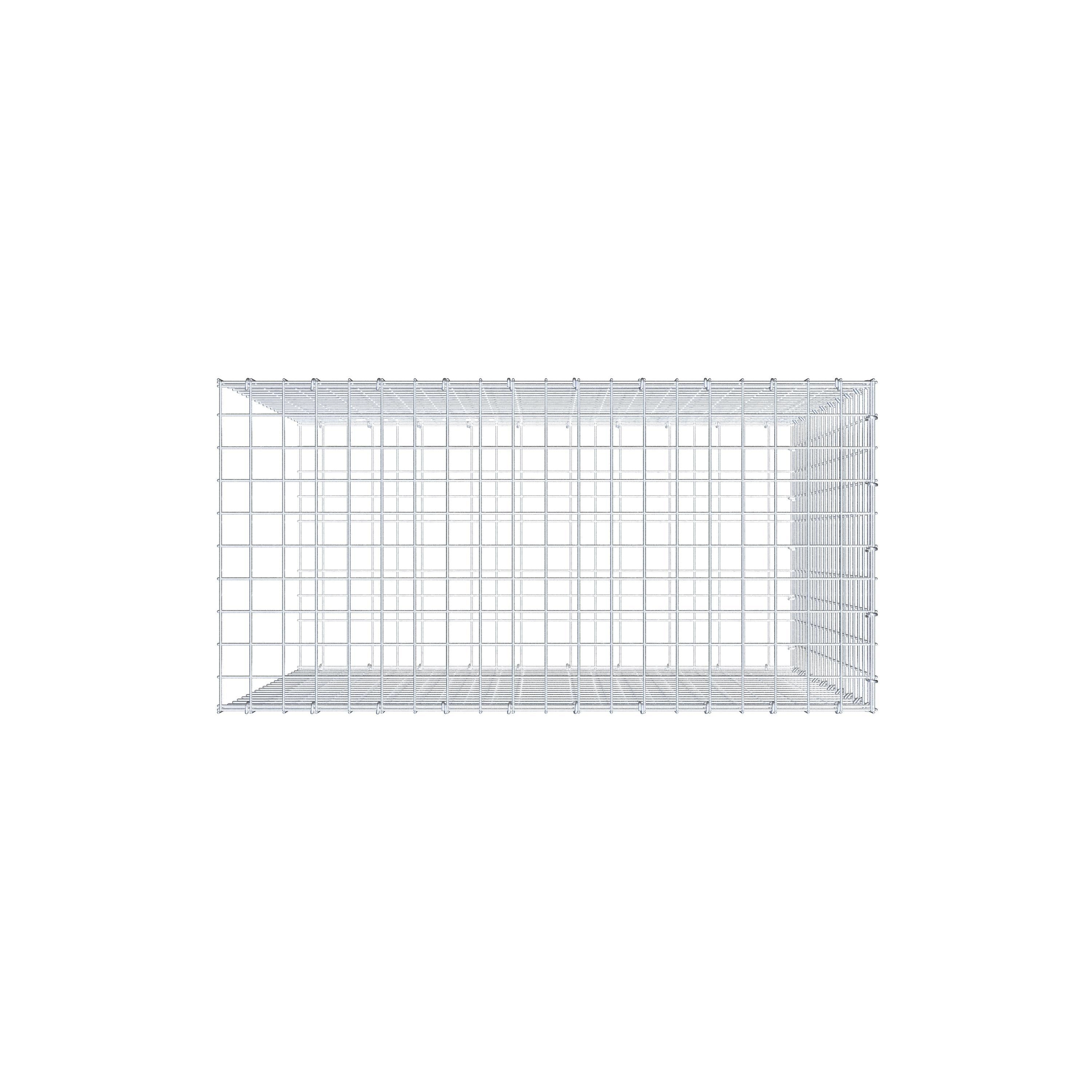 Extra gabion typ 2 100 cm x 100 cm x 50 cm (L x H x D), maskstorlek 5 cm x 5 cm, C-ring