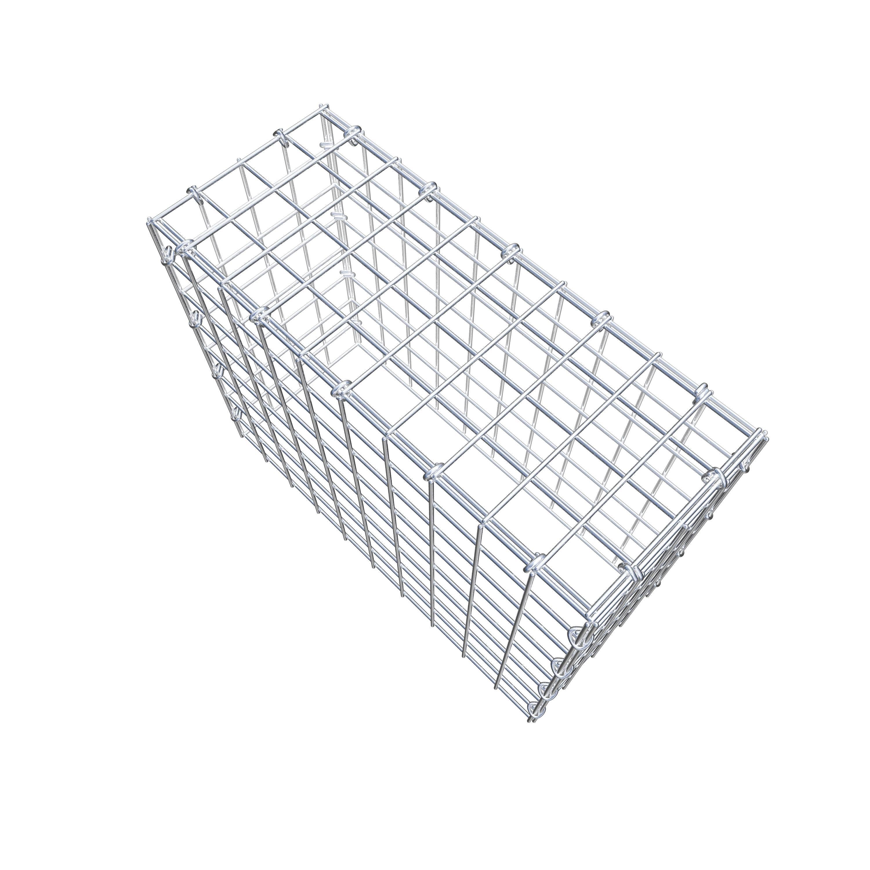 Fourche rapportée type 3 50 cm x 40 cm x 20 cm (L x H x P), mailles 5 cm x 5 cm, anneau C