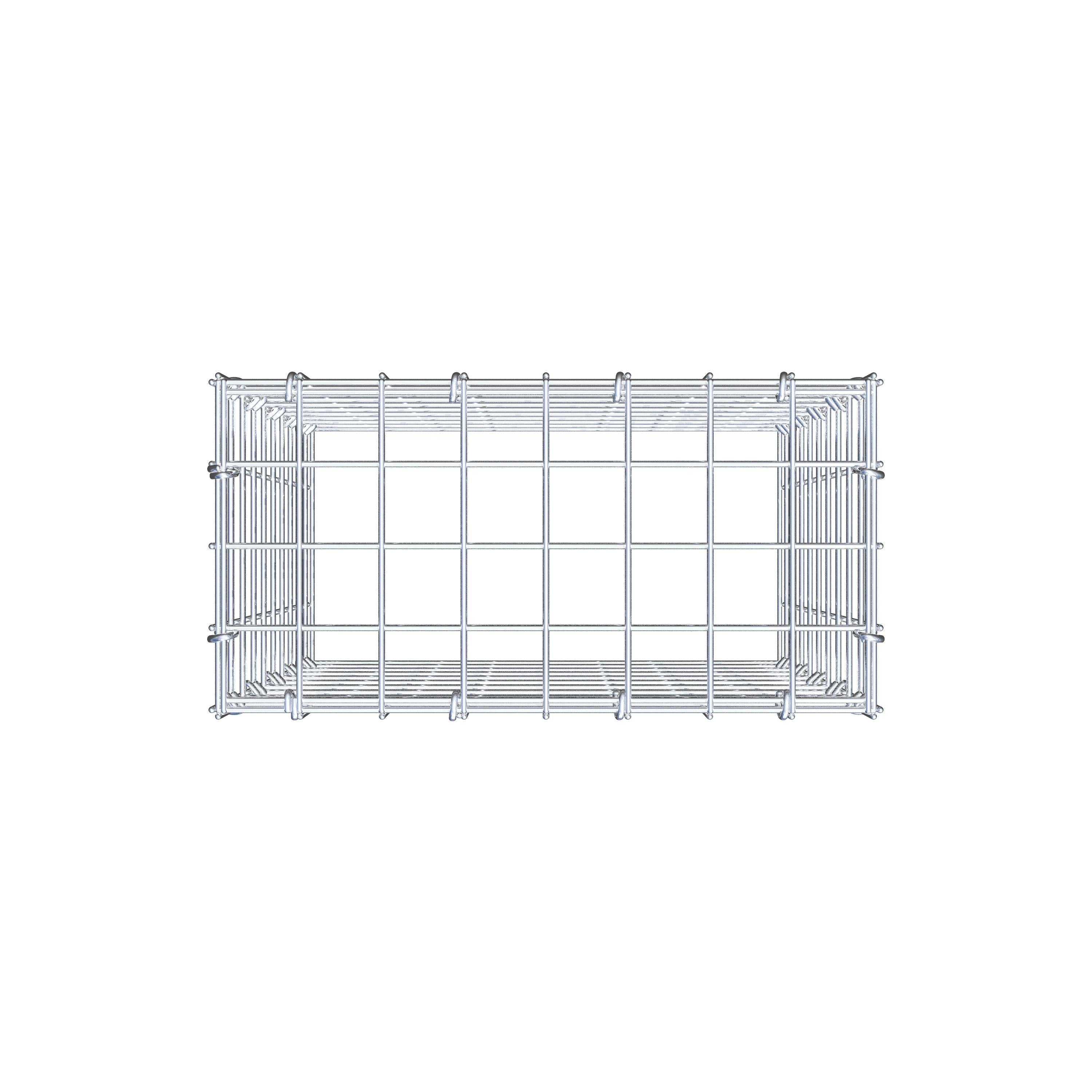 Fourche rapportée type 3 50 cm x 40 cm x 20 cm (L x H x P), mailles 5 cm x 5 cm, anneau C