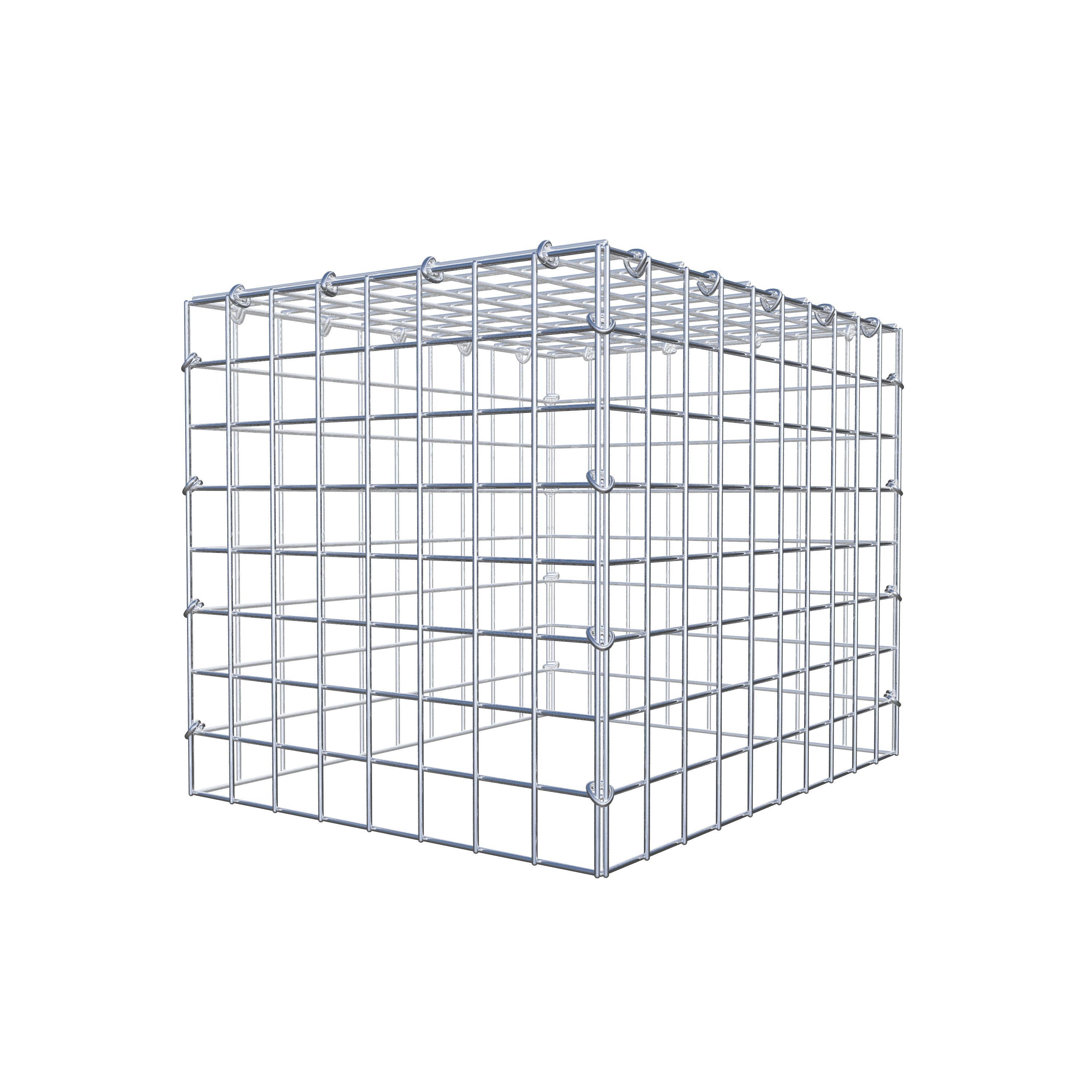 Mounted gabion type 3 50 cm x 40 cm x 40 cm (L x H x D), mesh size 5 cm x 5 cm, C-ring