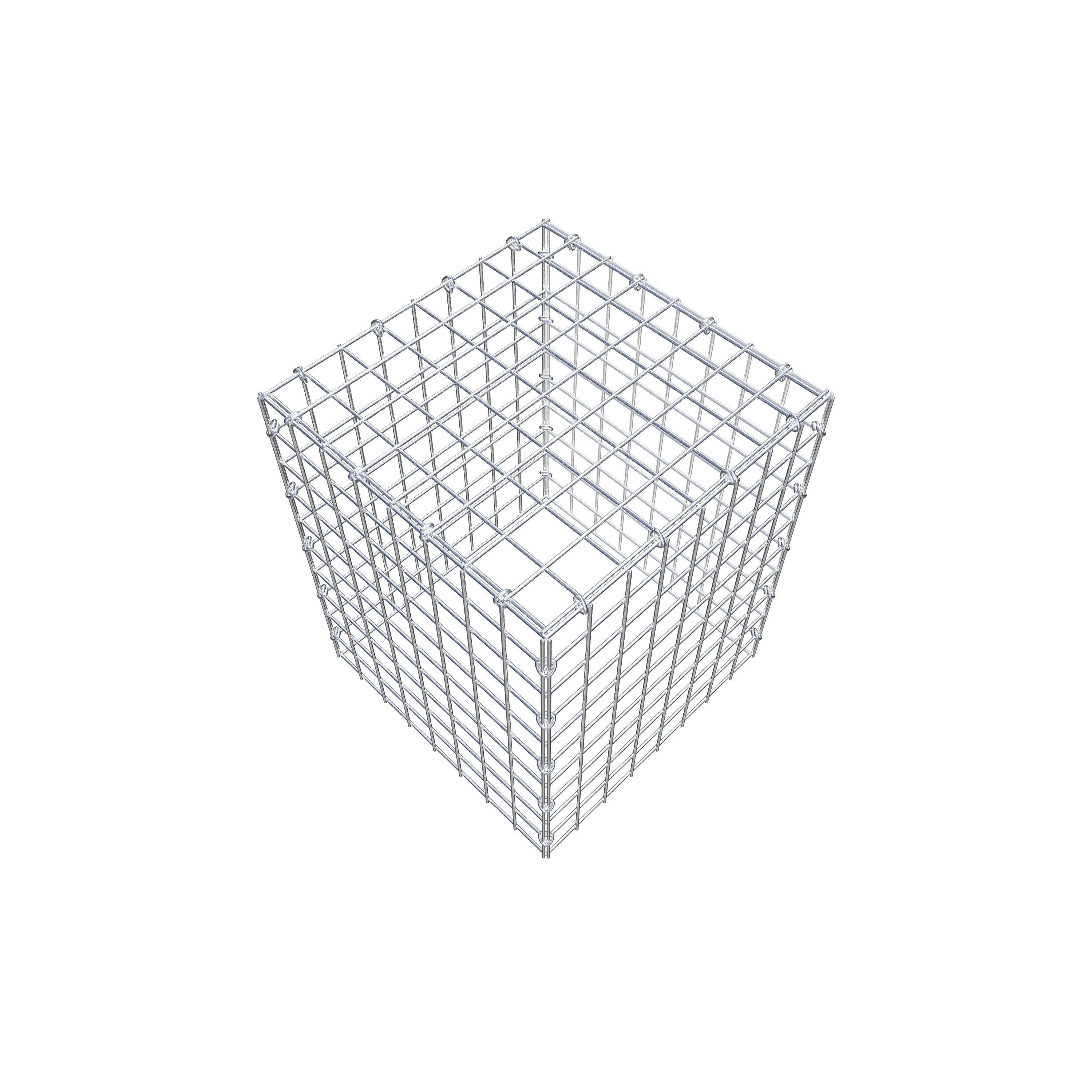 Mounted gabion type 3 50 cm x 40 cm x 40 cm (L x H x D), mesh size 5 cm x 5 cm, C-ring