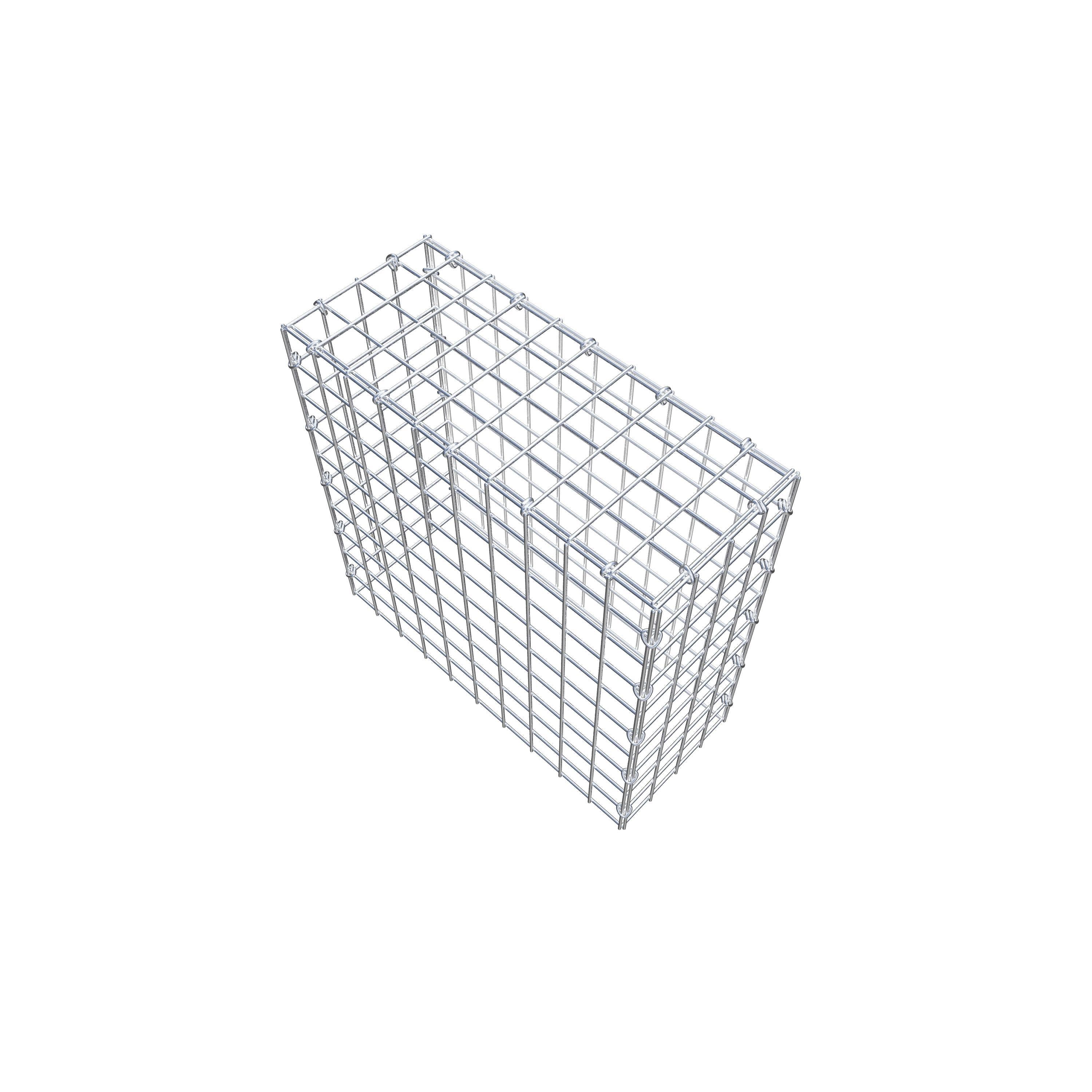 Monteret gabion type 3 50 cm x 50 cm x 20 cm (L x H x D), maskestørrelse 5 cm x 5 cm, C-ring