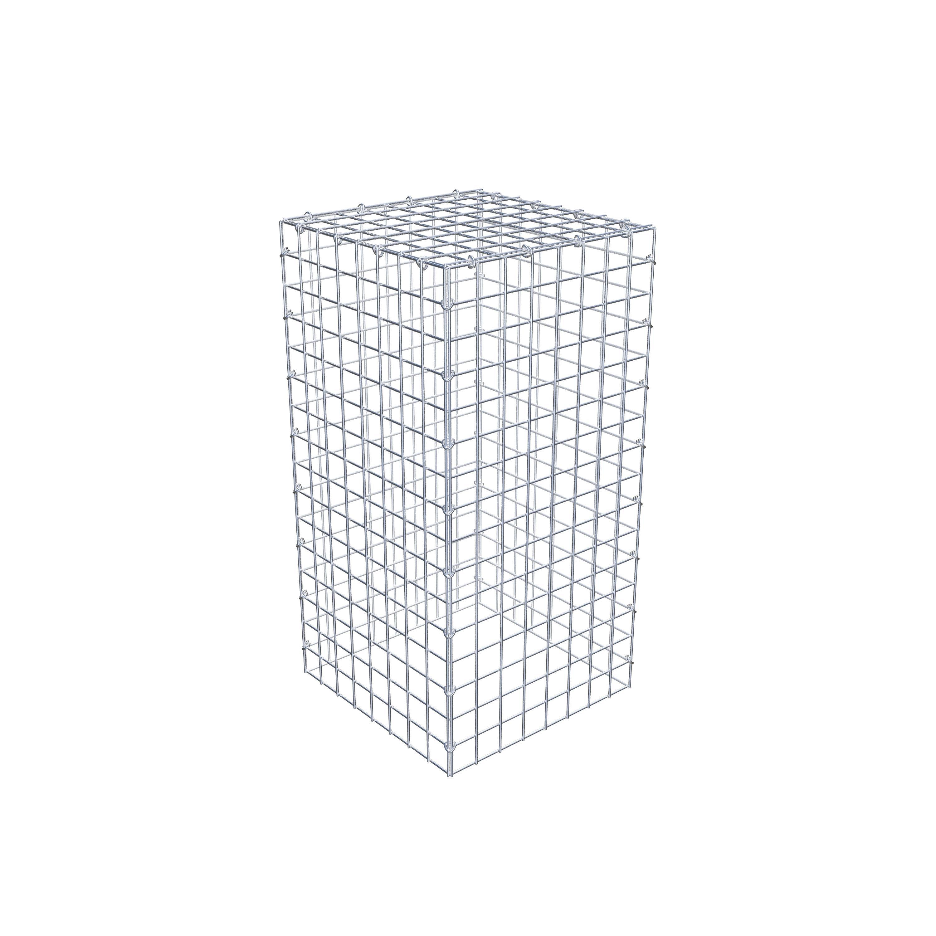 Monteret gabion type 3 80 cm x 40 cm x 40 cm (L x H x D), maskestørrelse 5 cm x 5 cm, C-ring