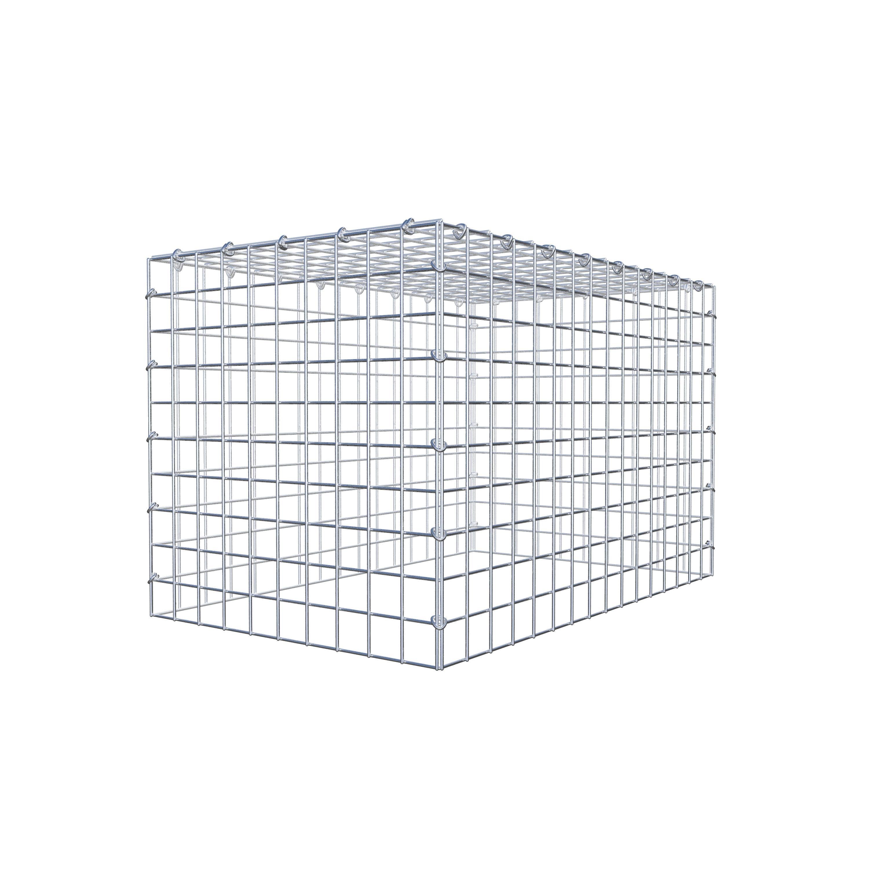 Monteret gabion type 3 80 cm x 50 cm x 50 cm (L x H x D), maskestørrelse 5 cm x 5 cm, C-ring