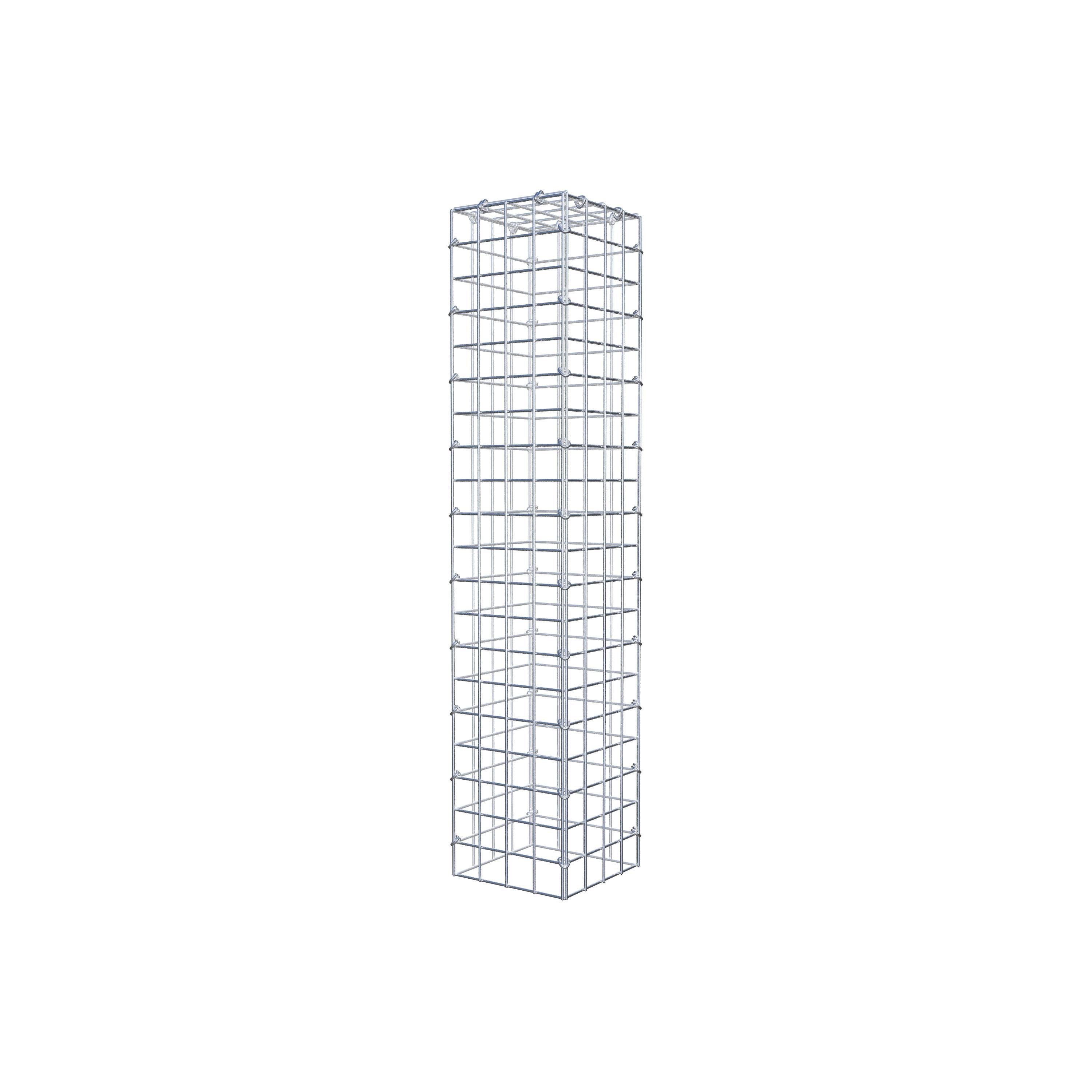 Extra gabion typ 3 100 cm x 20 cm x 20 cm (L x H x D), maskstorlek 5 cm x 5 cm, C-ring